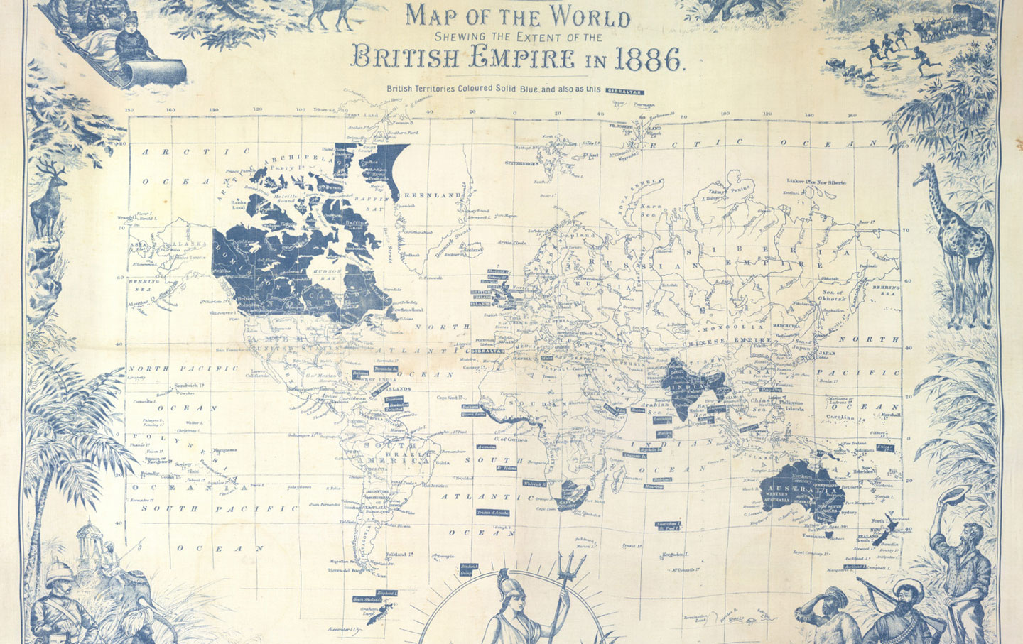 1886 Map of the British Empire