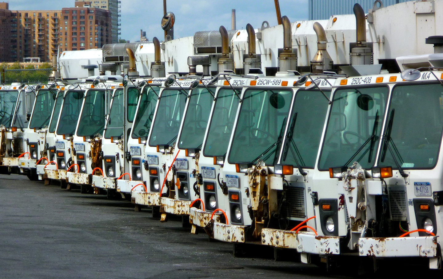 NYC garbage trucks