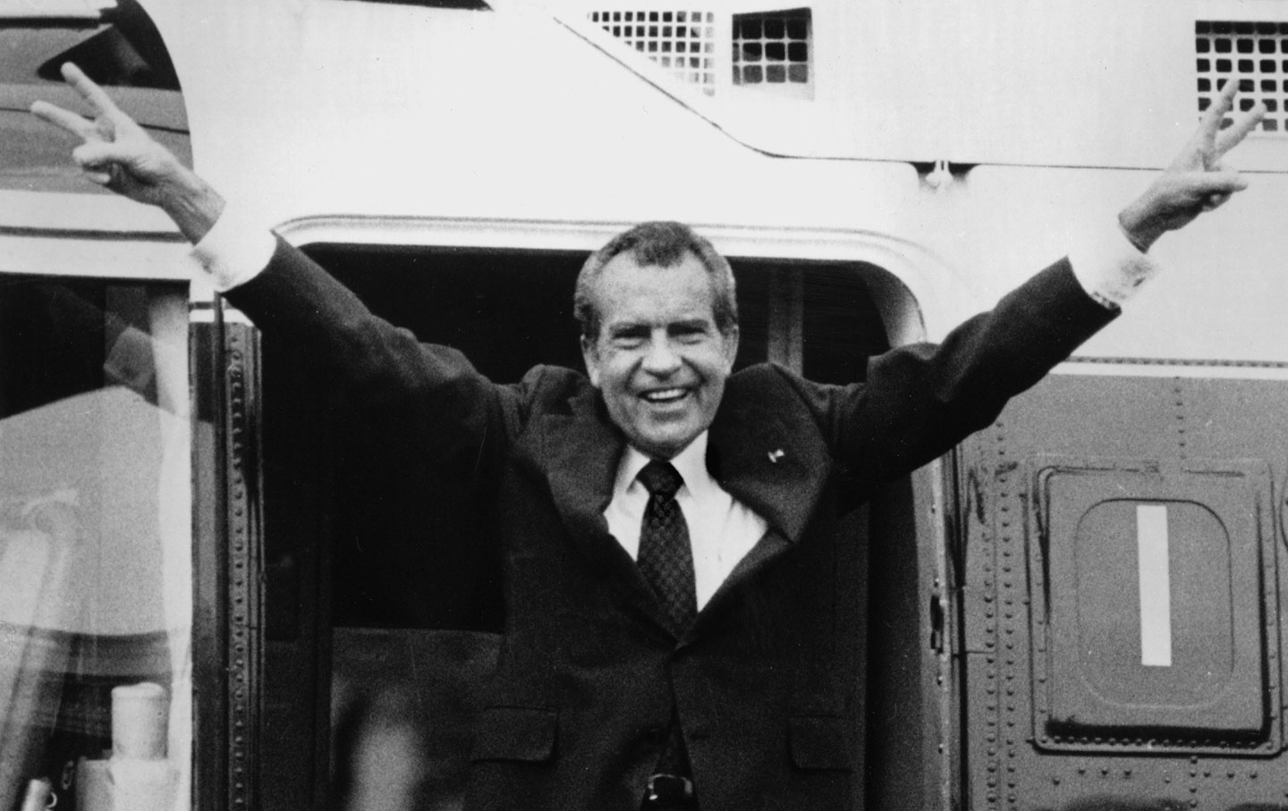 Nixon after resigning the Presidency