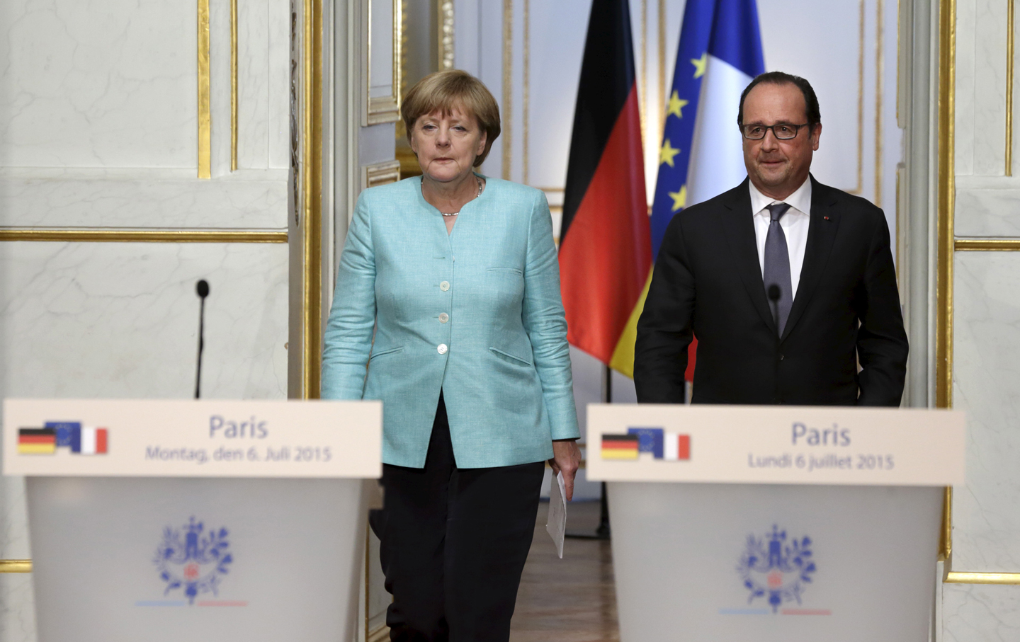 Hollande and Merkel