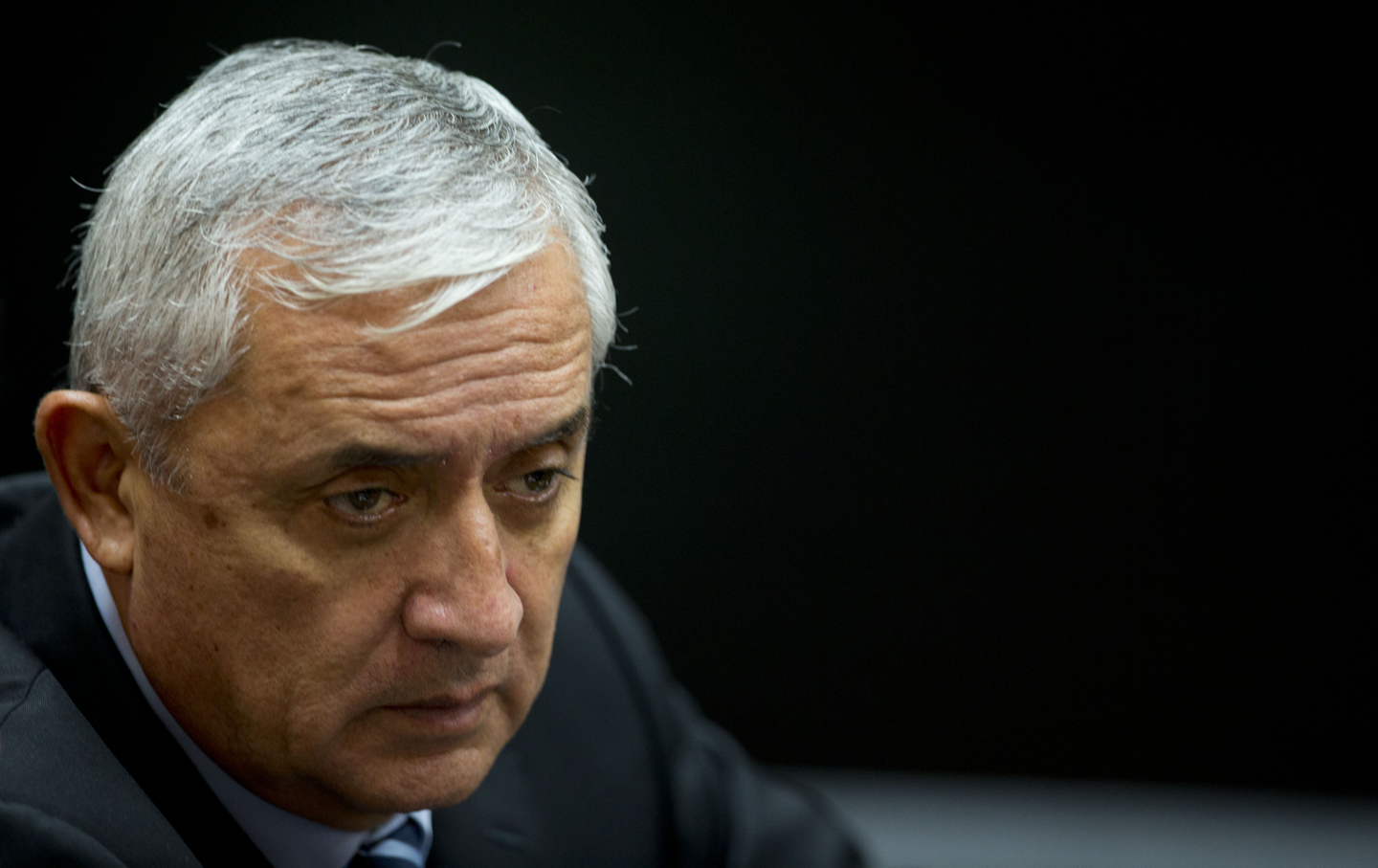 Otto Pérez Molina attends a corruption hearing, Sept. 8, 2015.