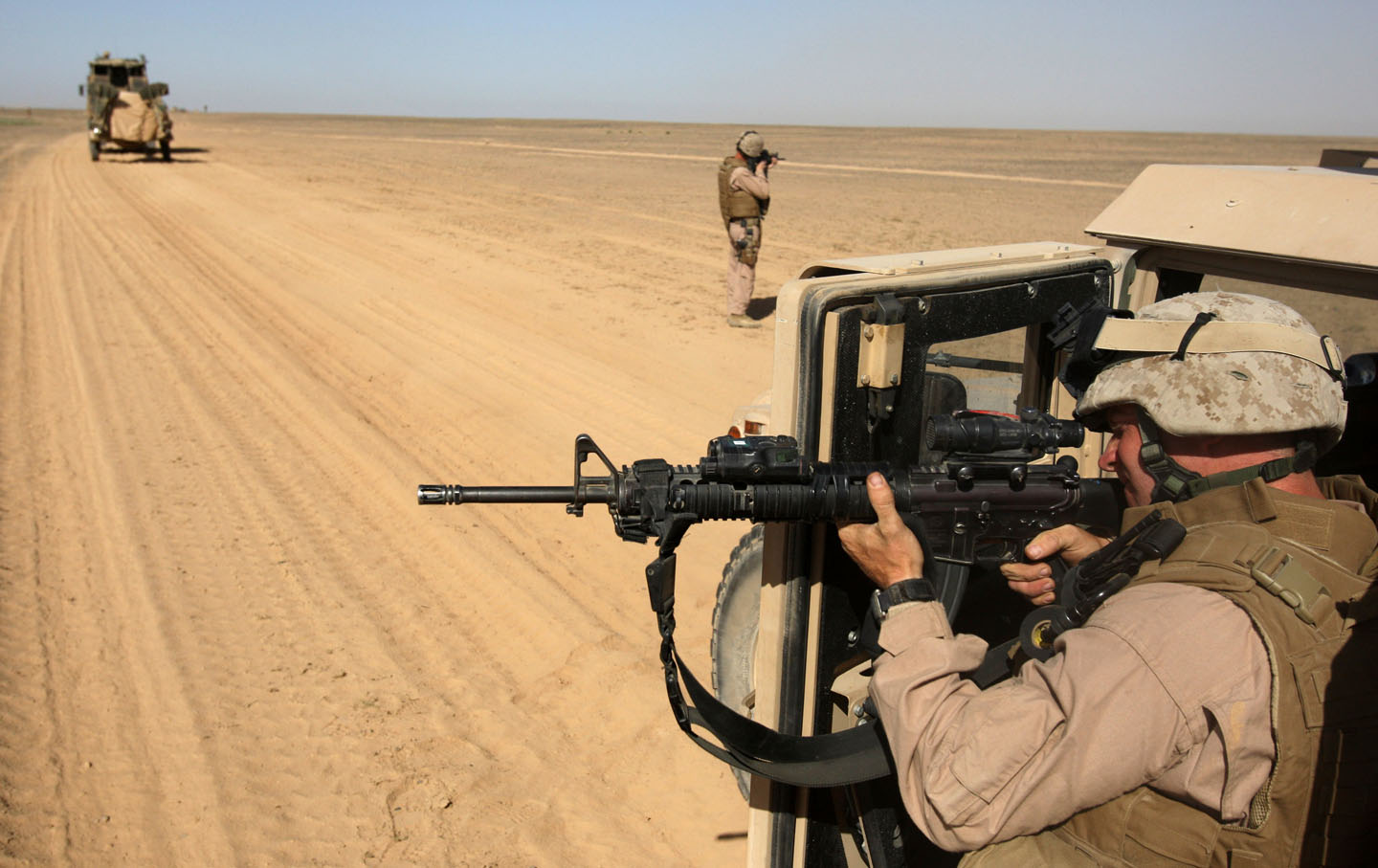 Marine convoy in Afghanistan