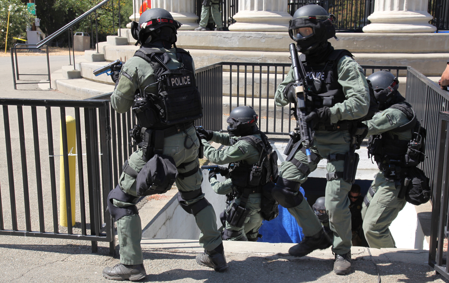 A Singapore Police exercise at Urban Shield 2014.