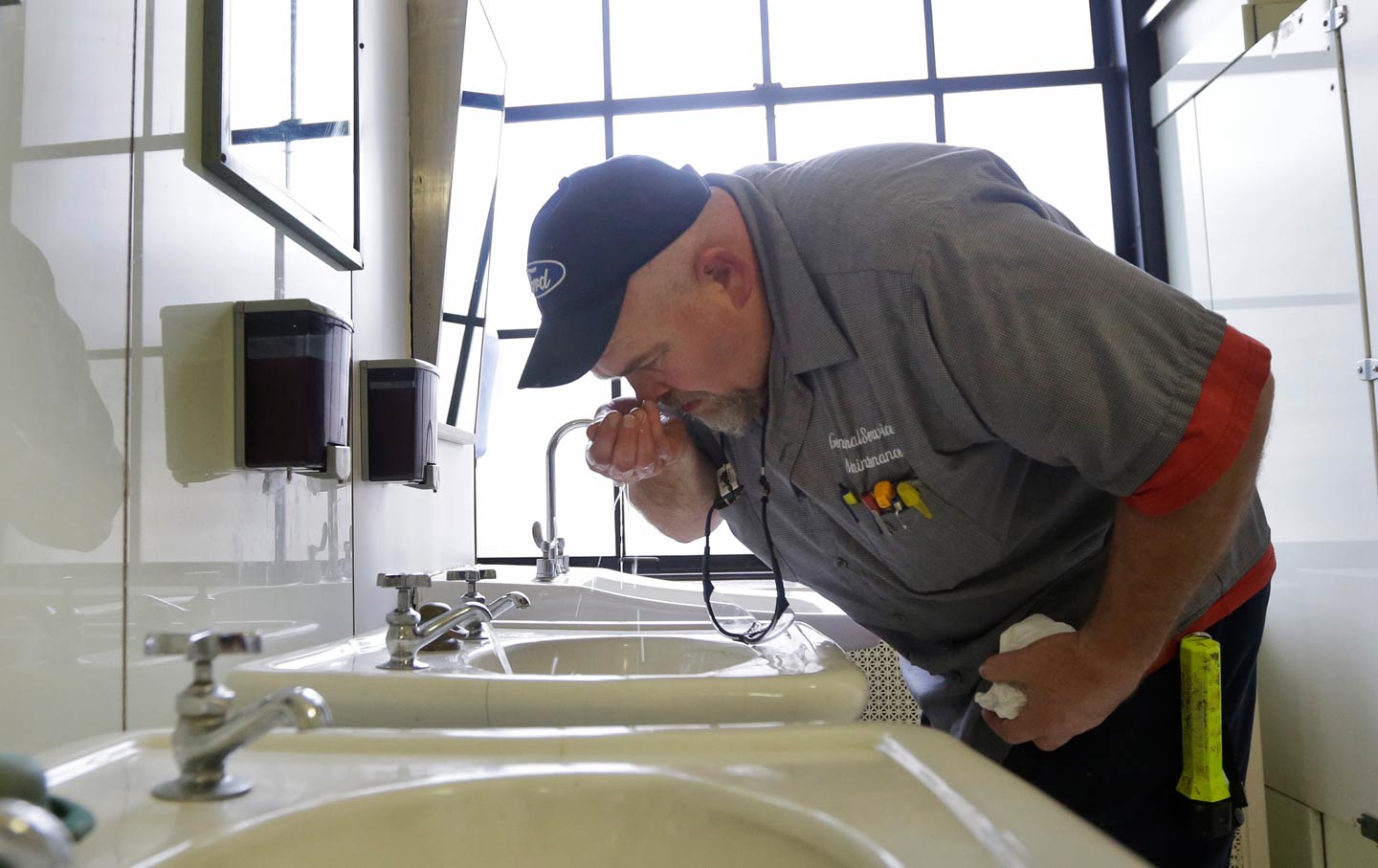 Testing water in West Virginia.