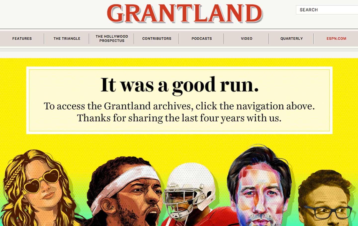 Goodbye to Grantland, ESPN’s Home for Actual Sports Journalism