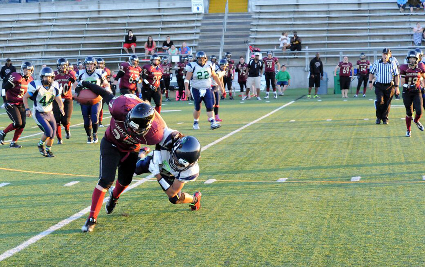 The Seattle Majestics challenge the Portland Shockwave during their undefeated 2014 season.