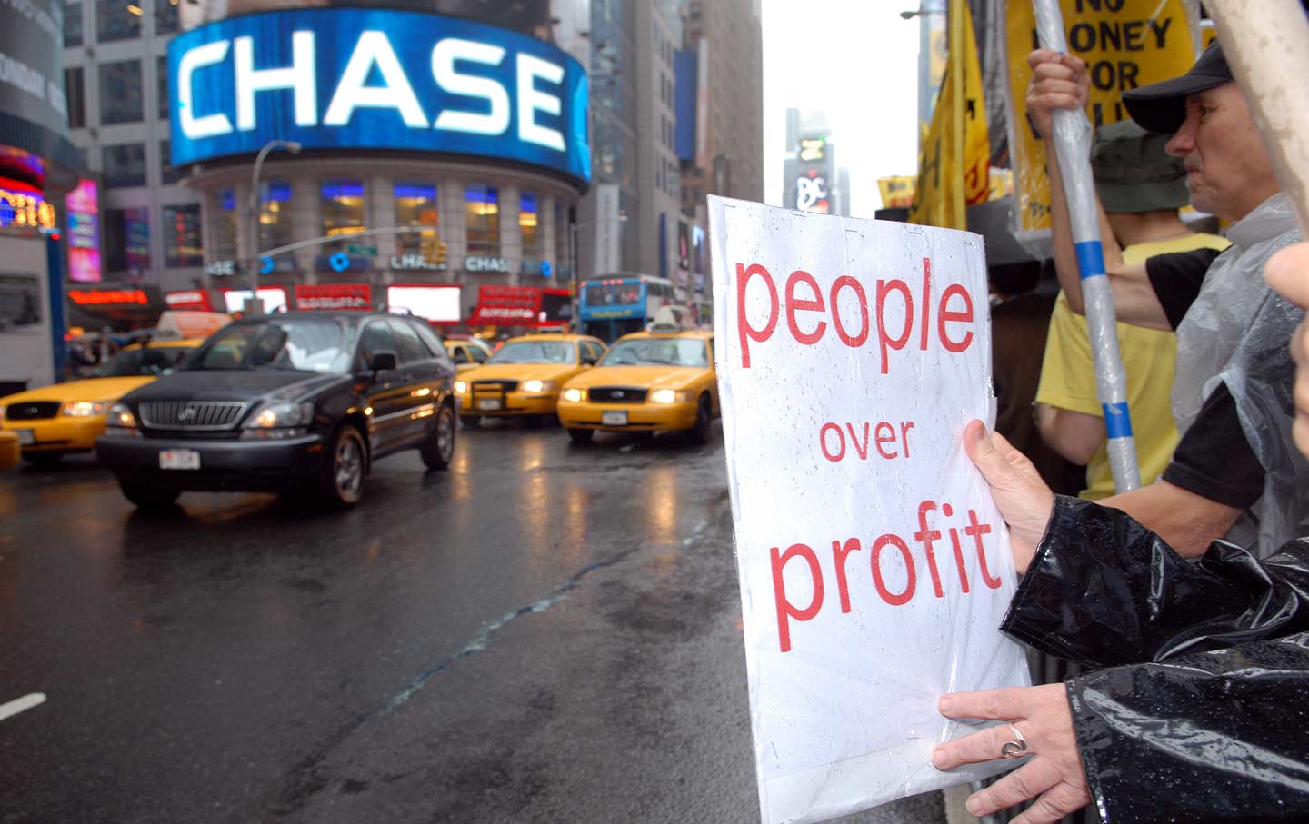 Protest outside Chase