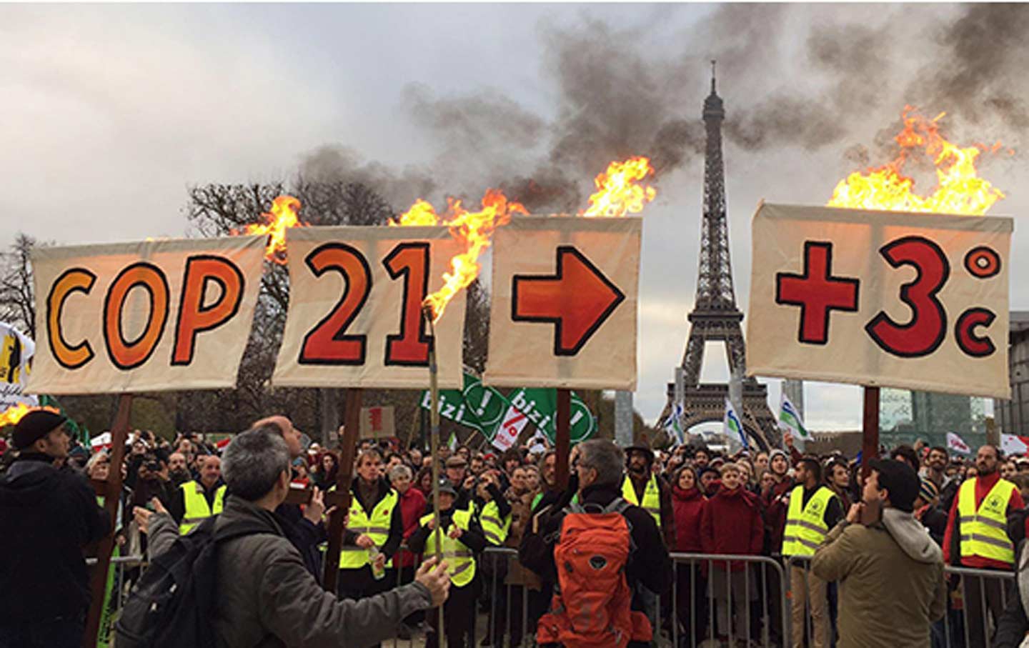 Protestors at COP 21