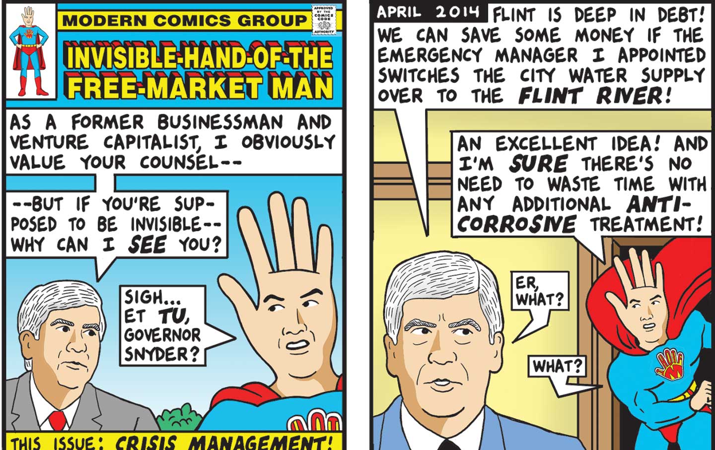 Invisible-Hand-of-the-Free-Market Man in Flint