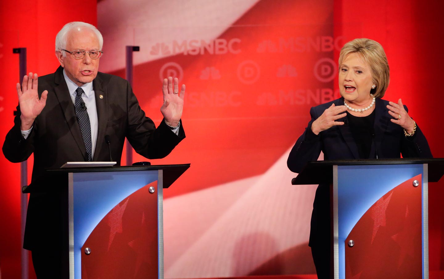 Bernie Sanders and Hillary Clinton