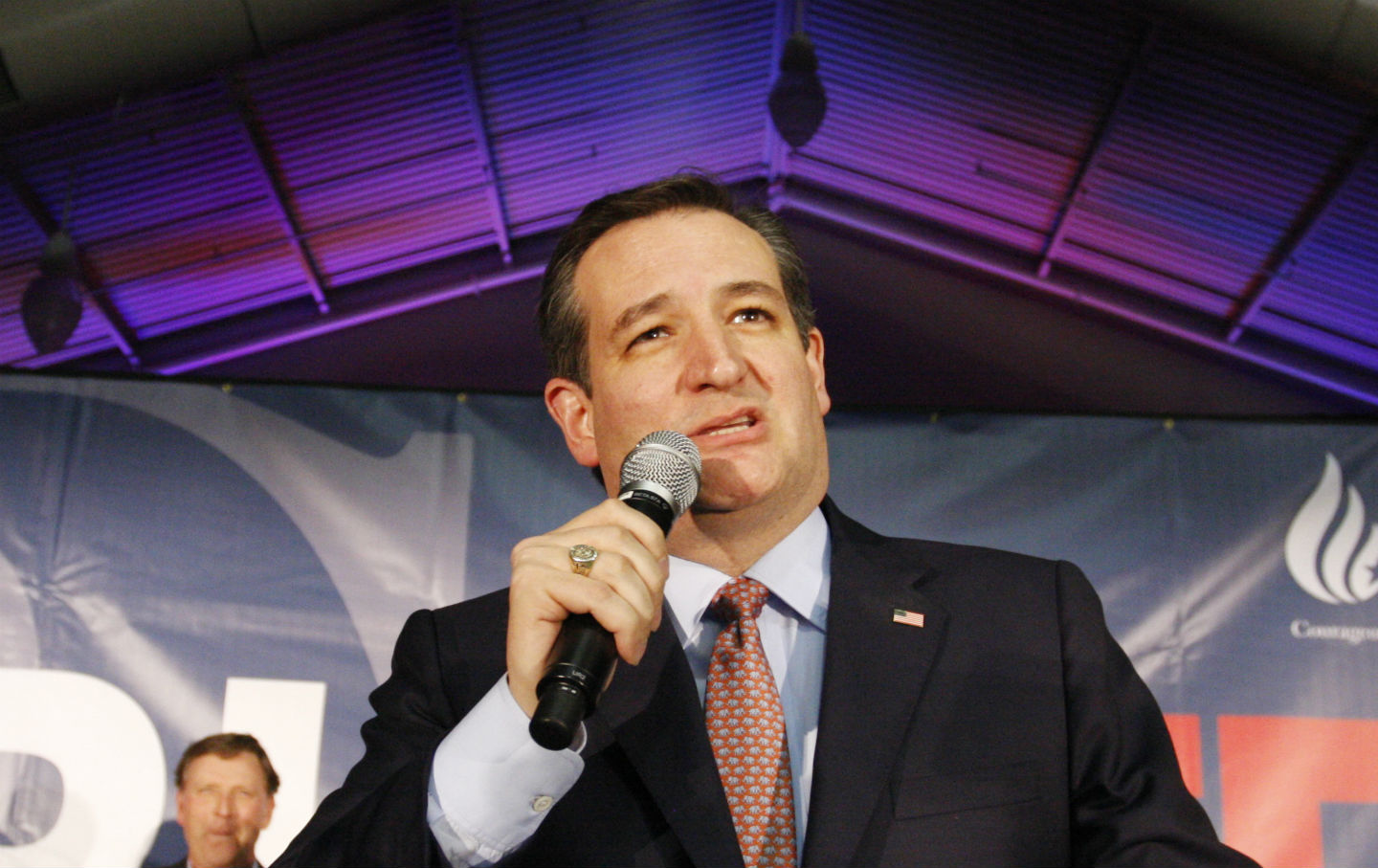 U.S. Republican presidential candidate Ted Cruz speaks after winning at his Iowa caucus night rally in Des Moines, Iowa, United States, February 1, 2016.