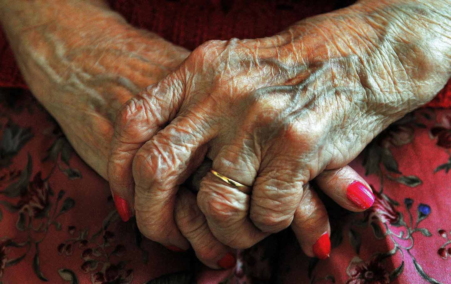 Elderly hands