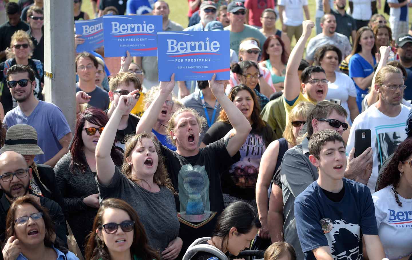 Supporters of Bernie Sanders