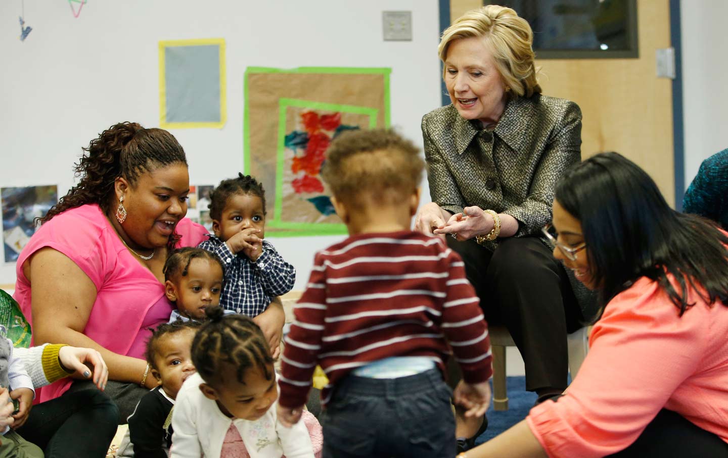 Hillary Clinton at Childcare Center in Brooklyn