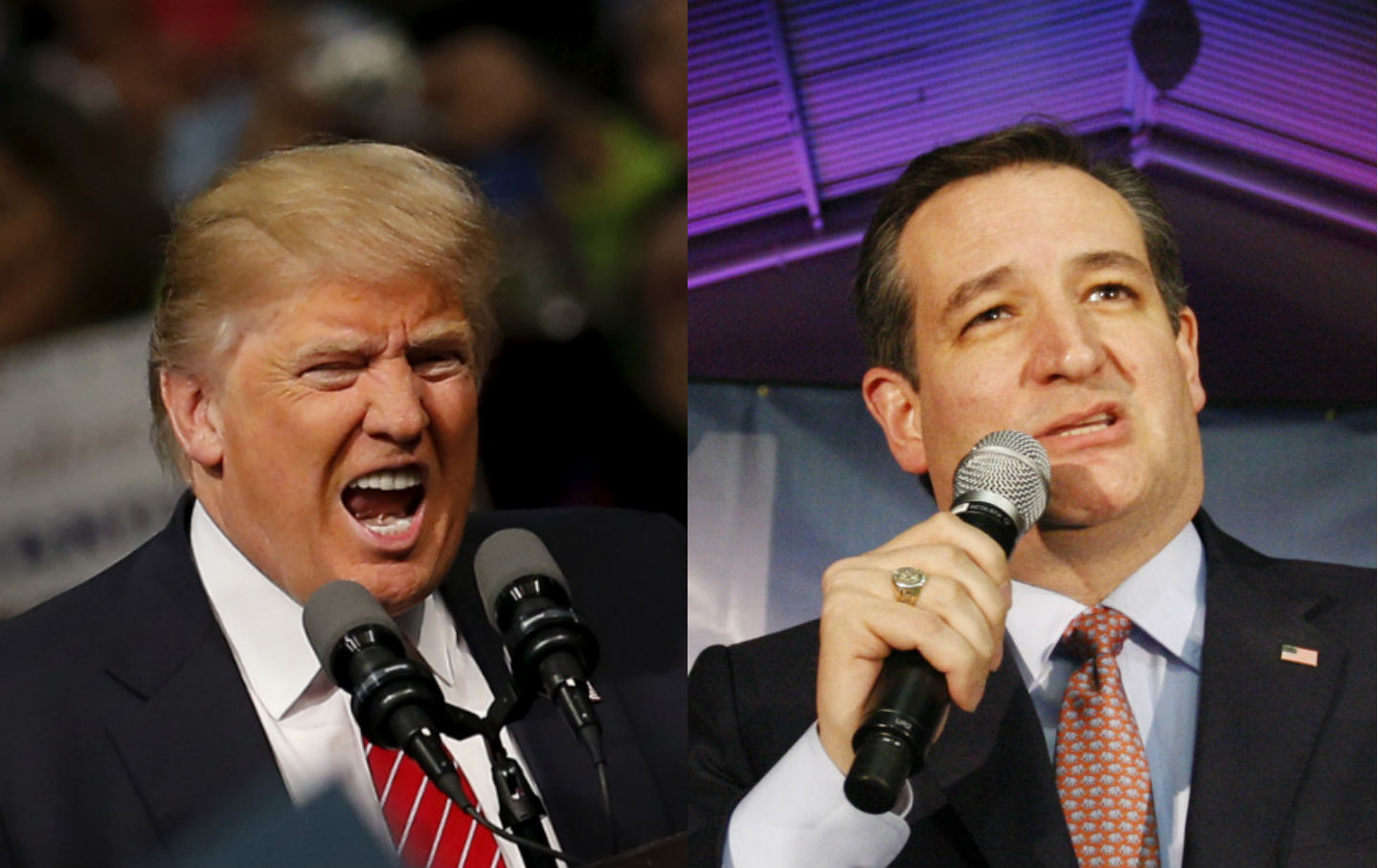 Donald Trump and Ted Cruz