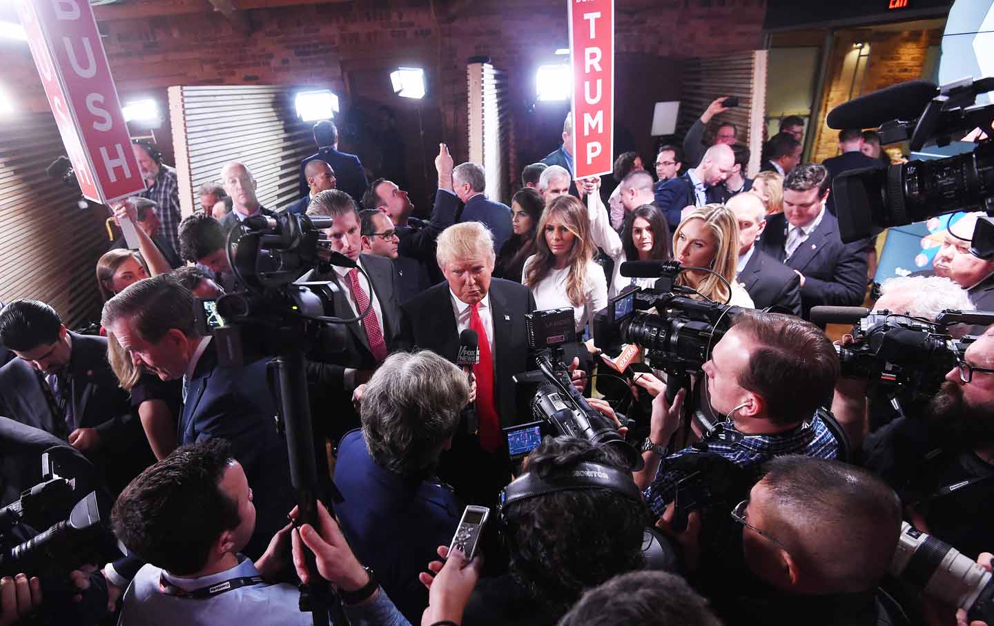 Donald Trump in the Spin Room