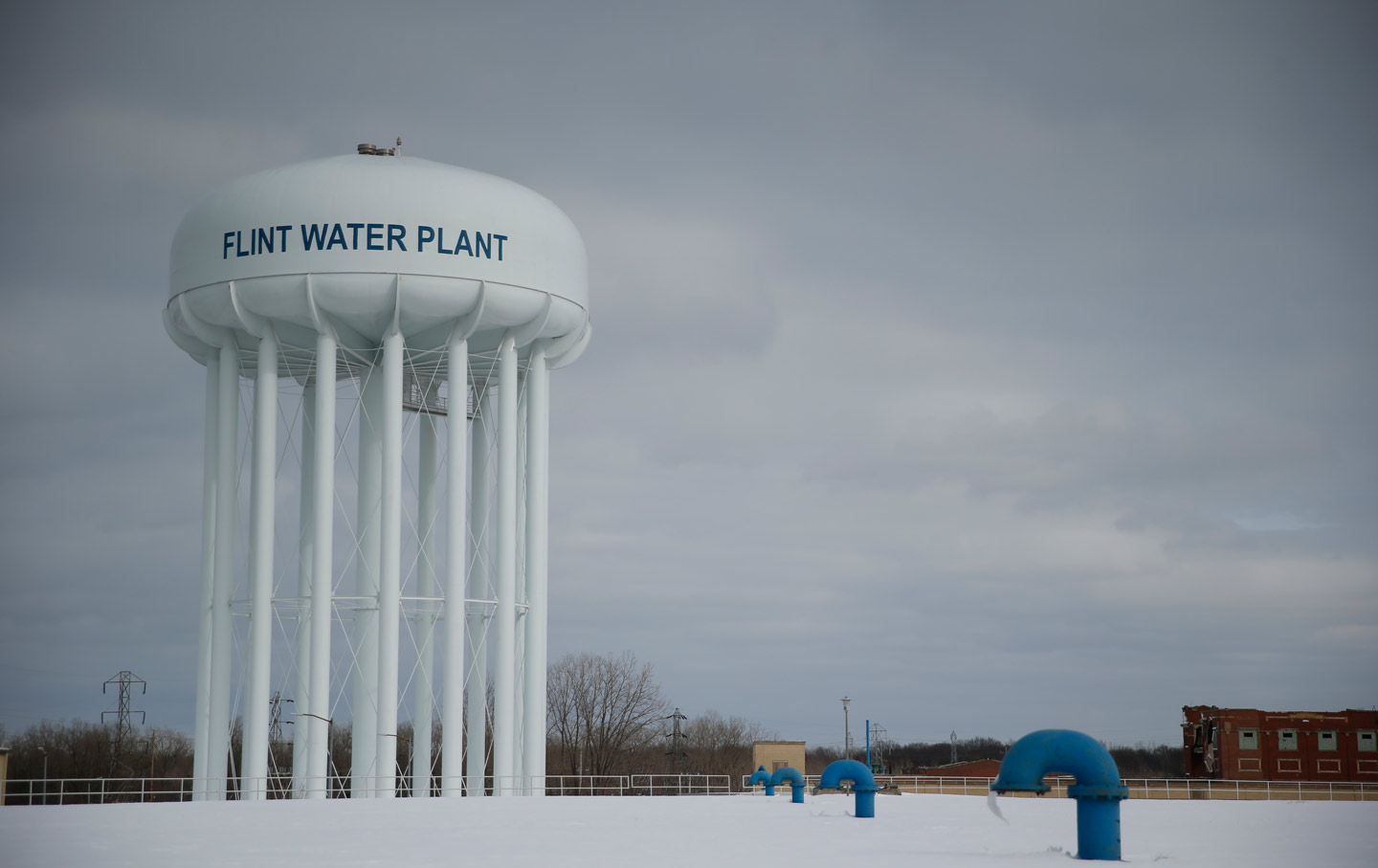 Flint Water Plant tower