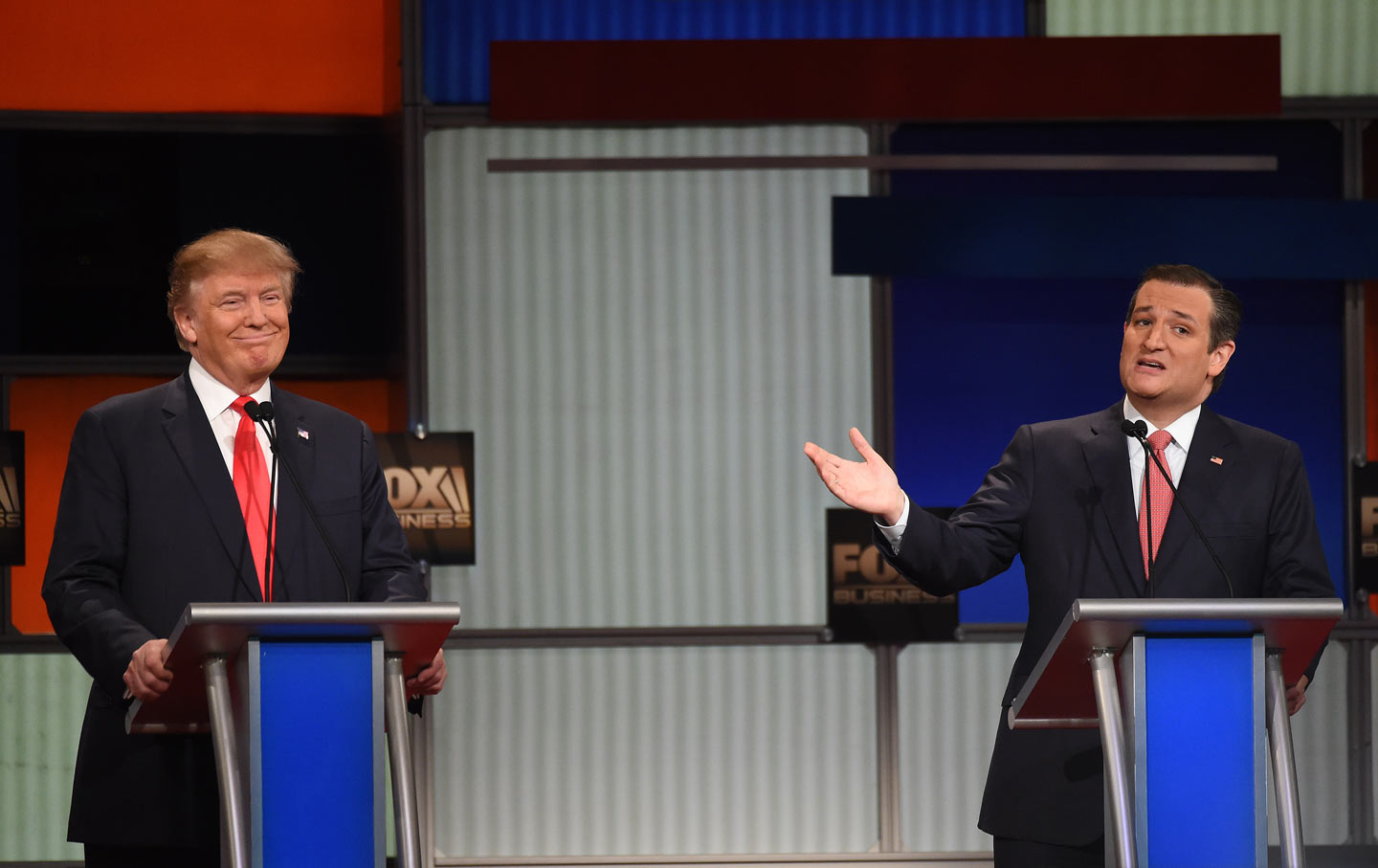 Ted Cruz and Donald Trump in Charleston