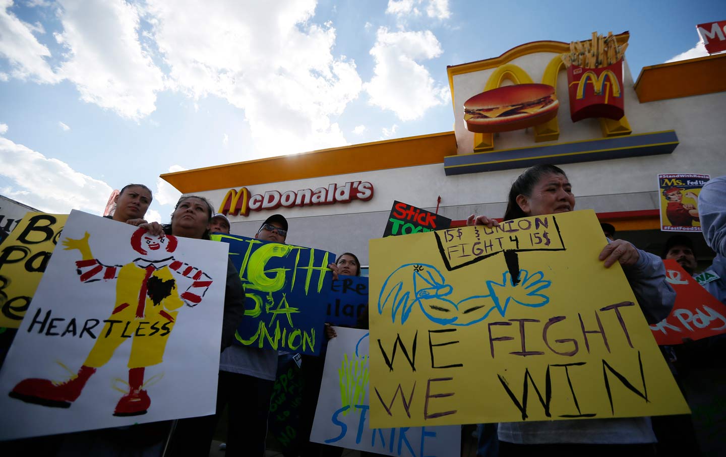 Fight for 15 protesters in Los Angeles