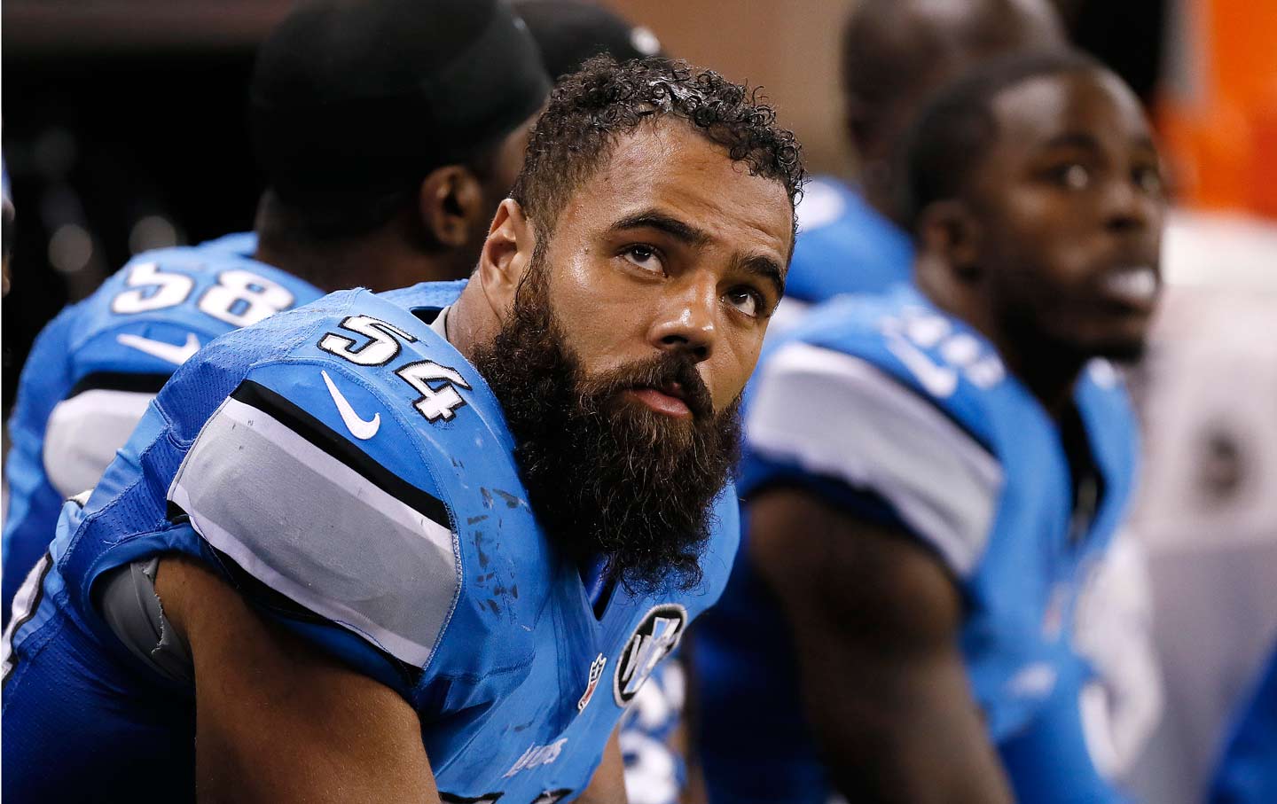 DeAndre Levy on the bench