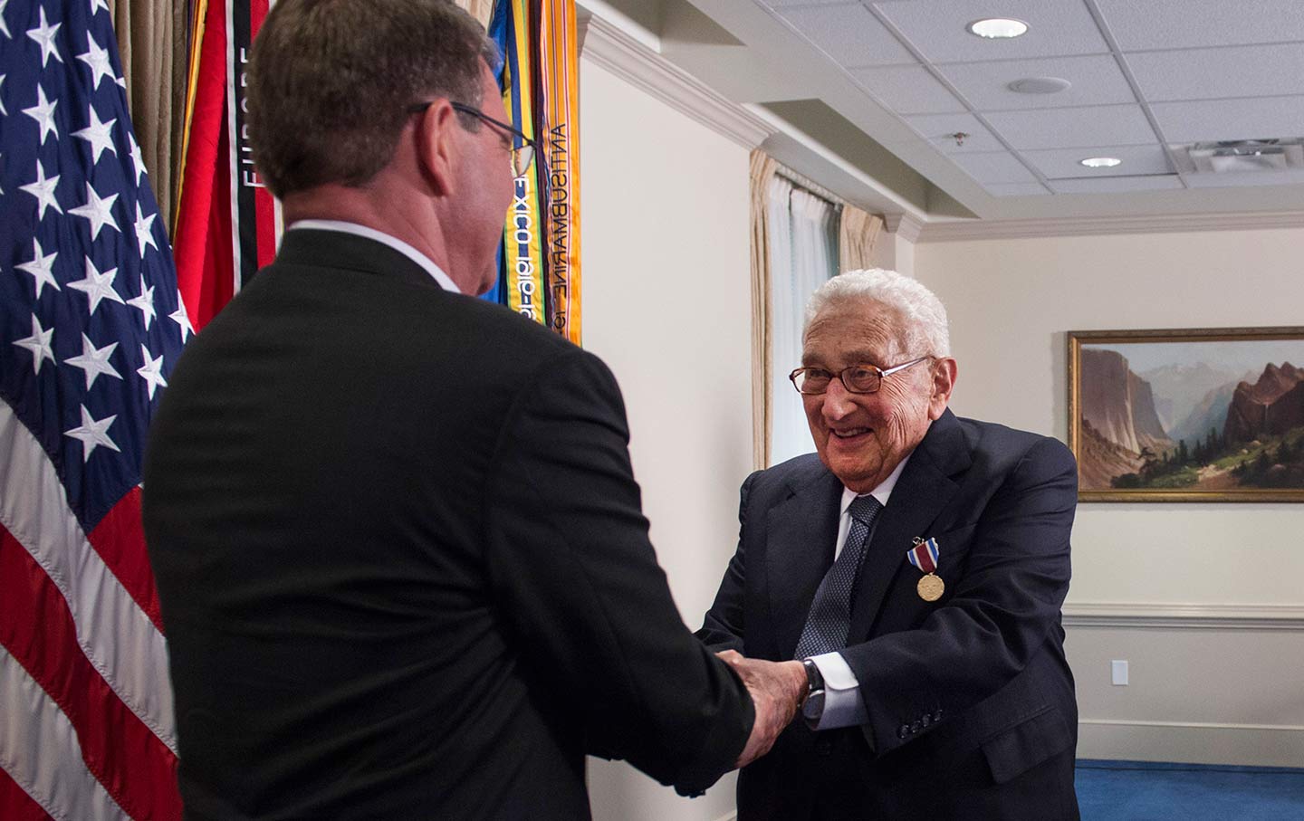 Ash Carter and Henry Kissinger