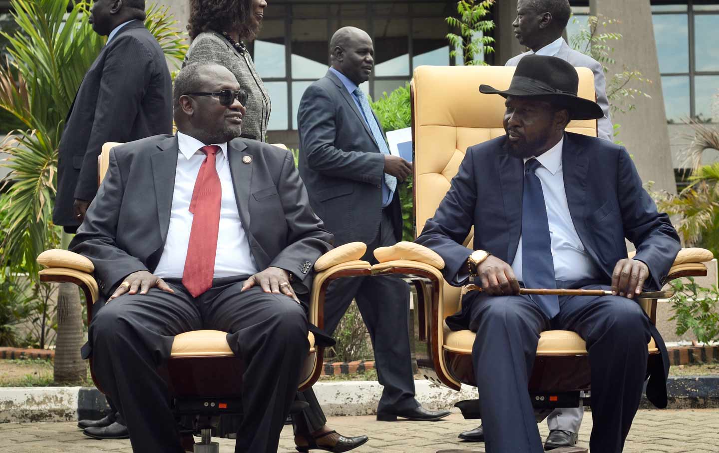 Salva Kiir and Riek Machar