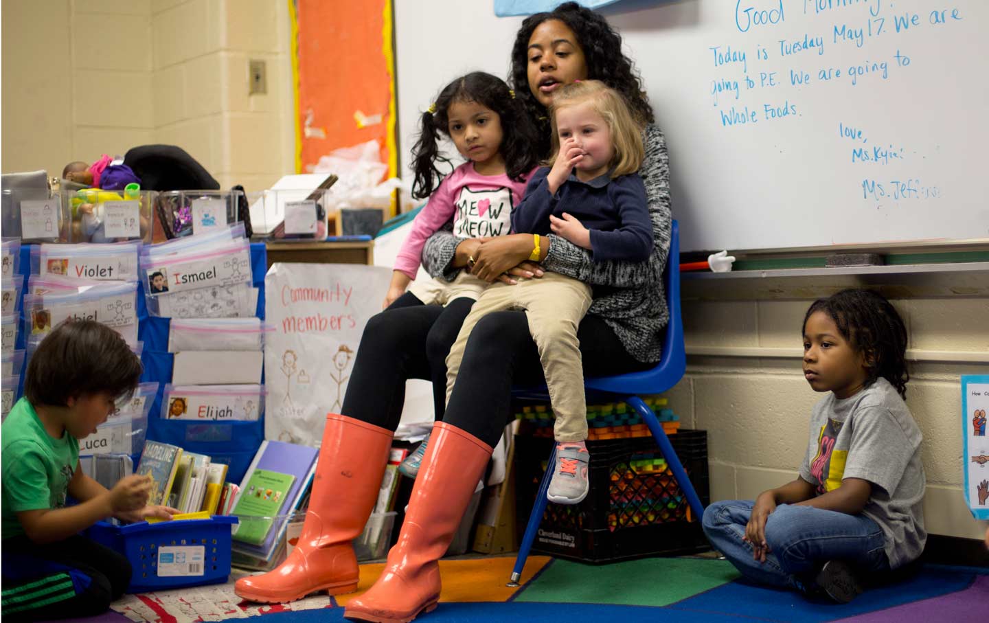 Pre-K Teacher and Students