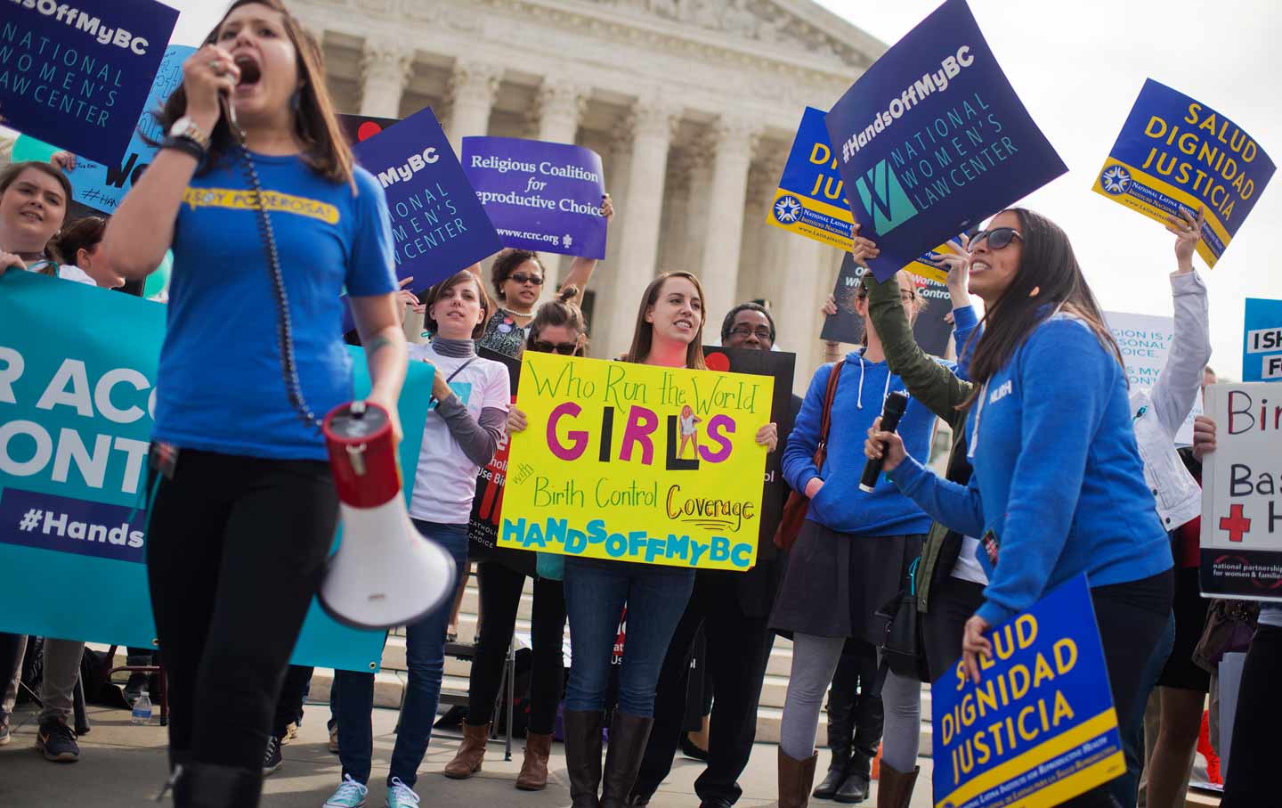 Pro-choice protesters