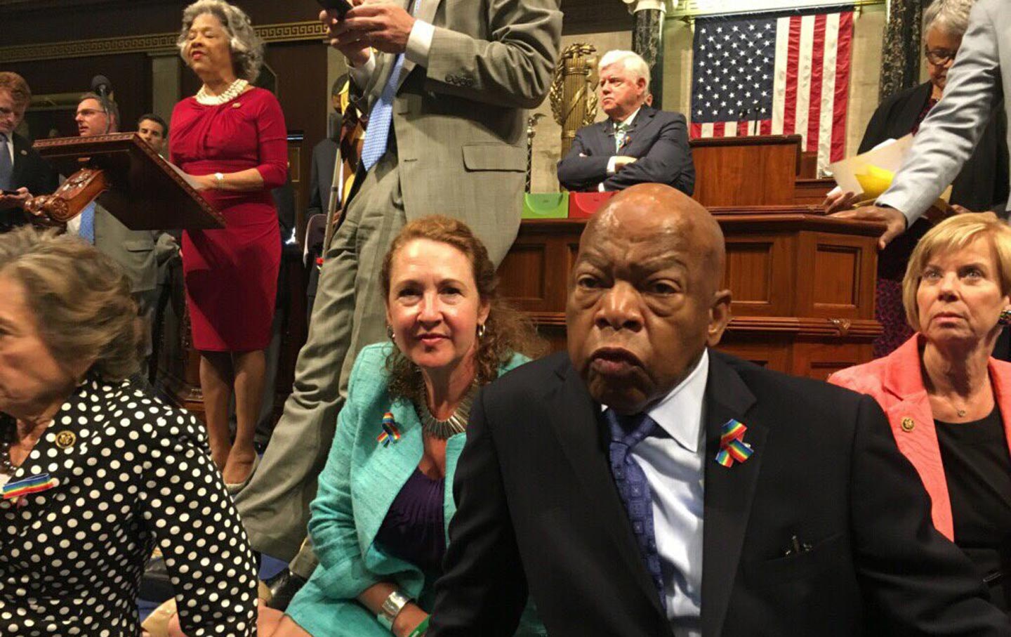 Demanding Votes on Gun-Control Bills, John Lewis Leads a Sit-in of the House