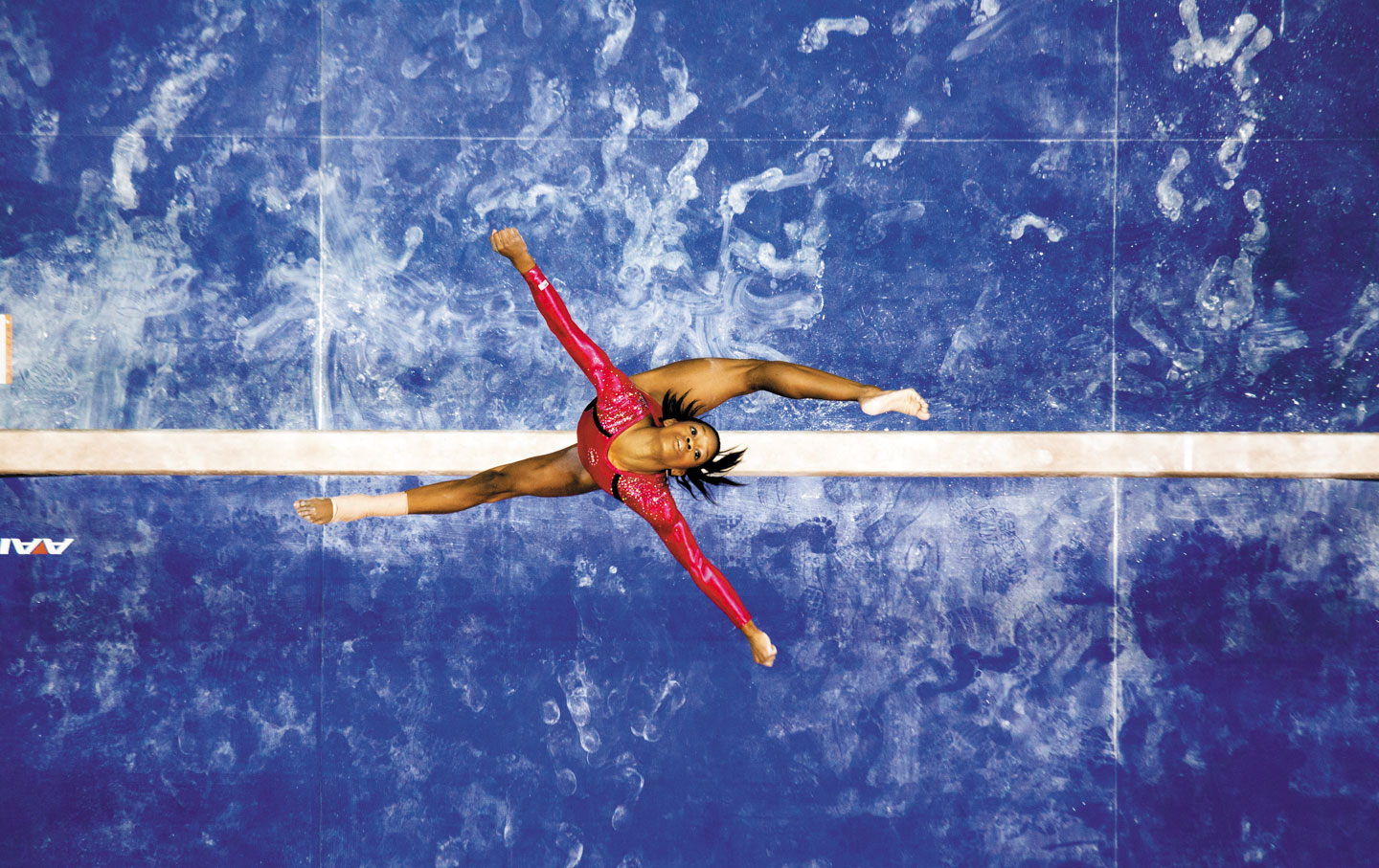 Gabby Douglas at the 2012 Olympic trials in San Jose, California (Peter Read Miller)
