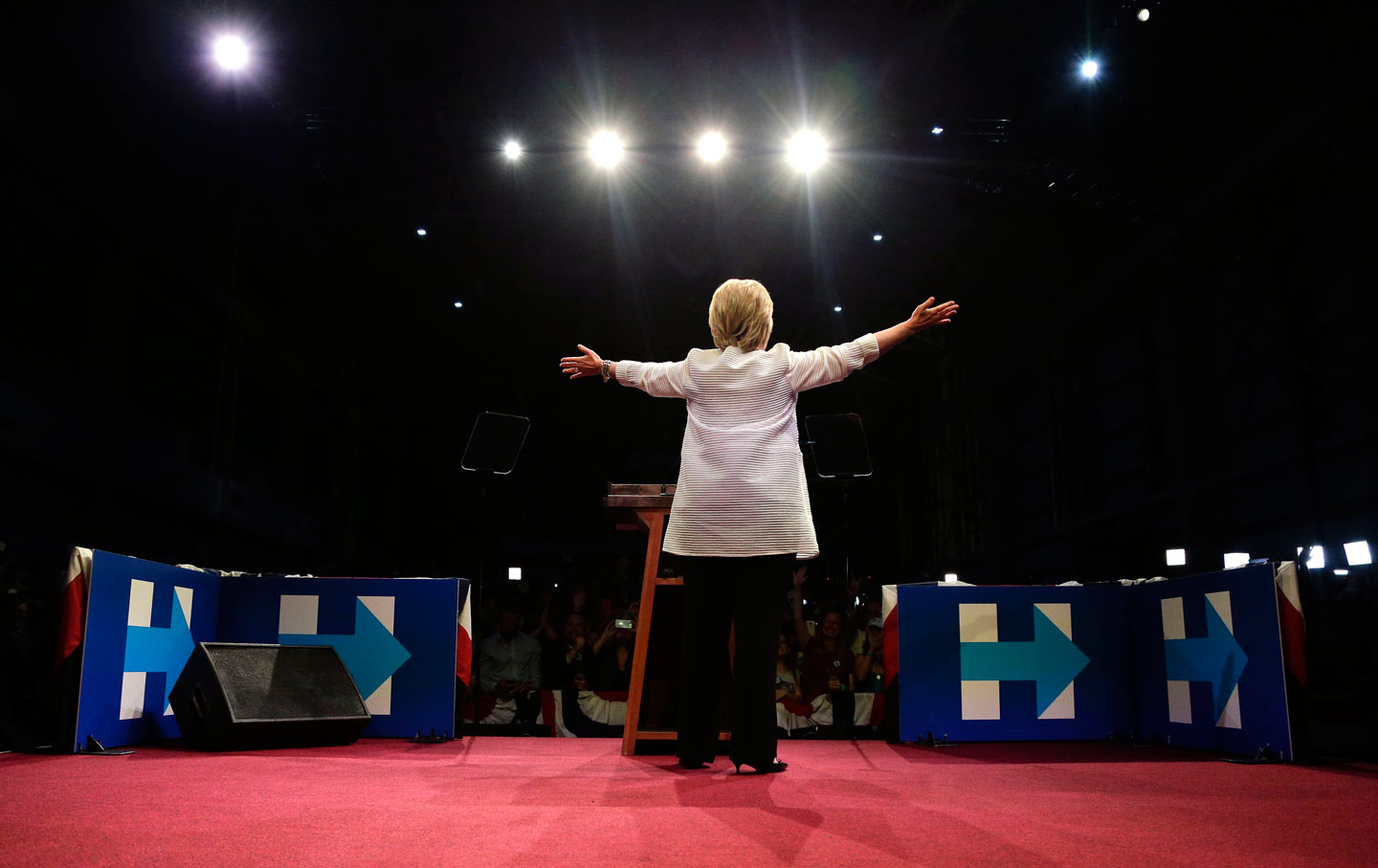 Hillary Speaking to audience