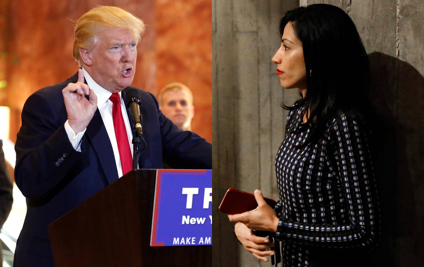 Donald Trump and Huma Abedin