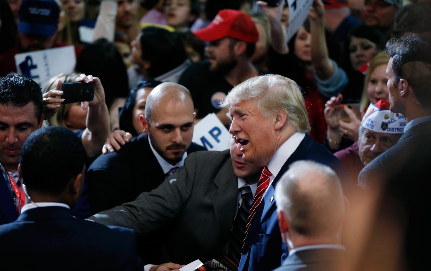 Donald Trump with Louisiana supporters