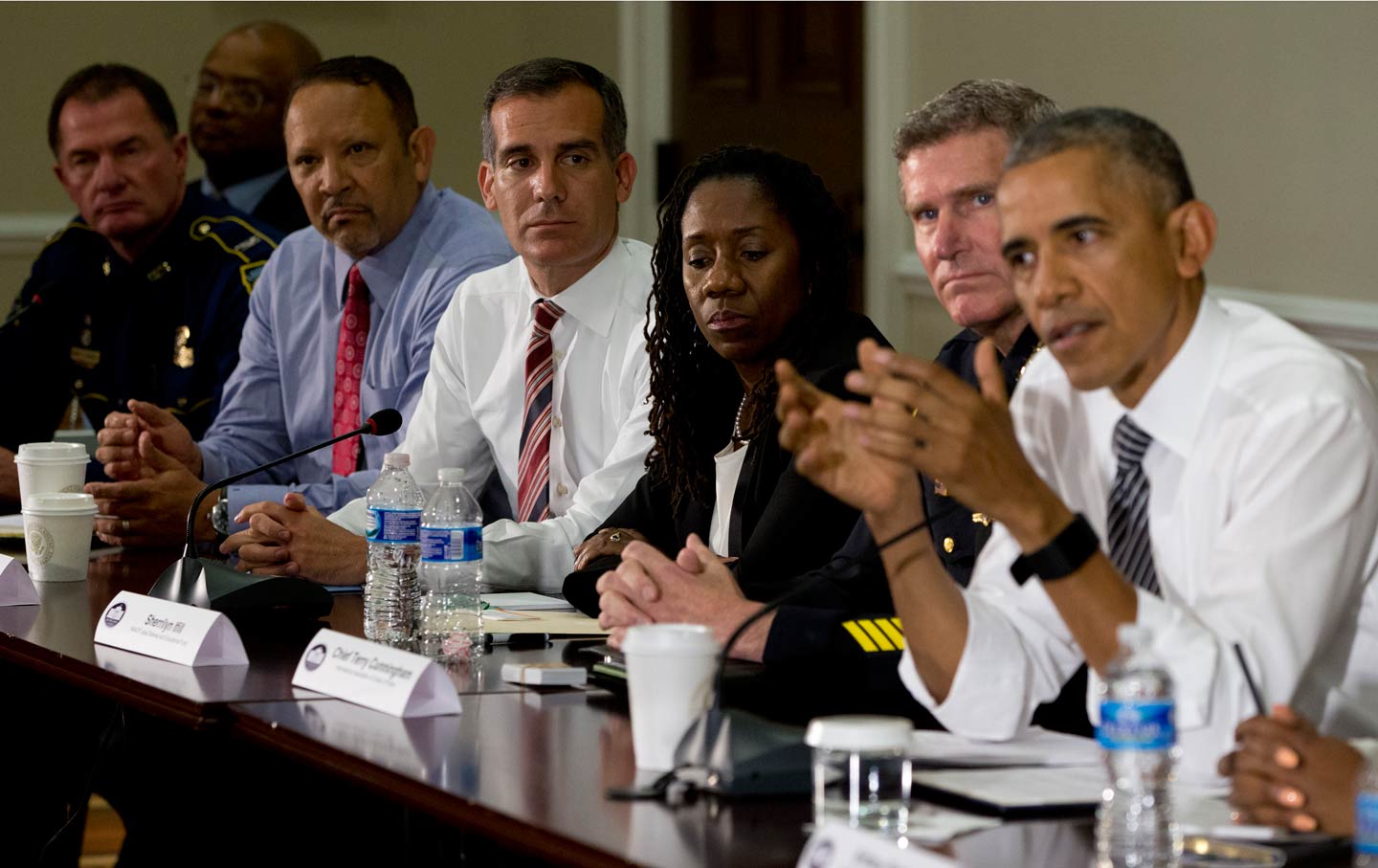 Obama speaking in panel