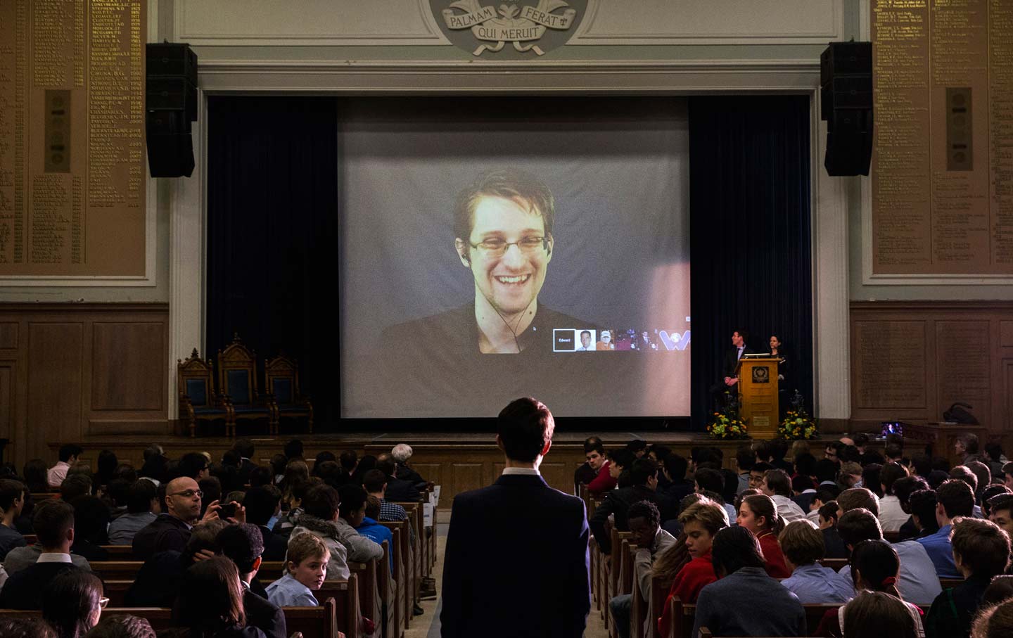Snowden at a Canadian high school