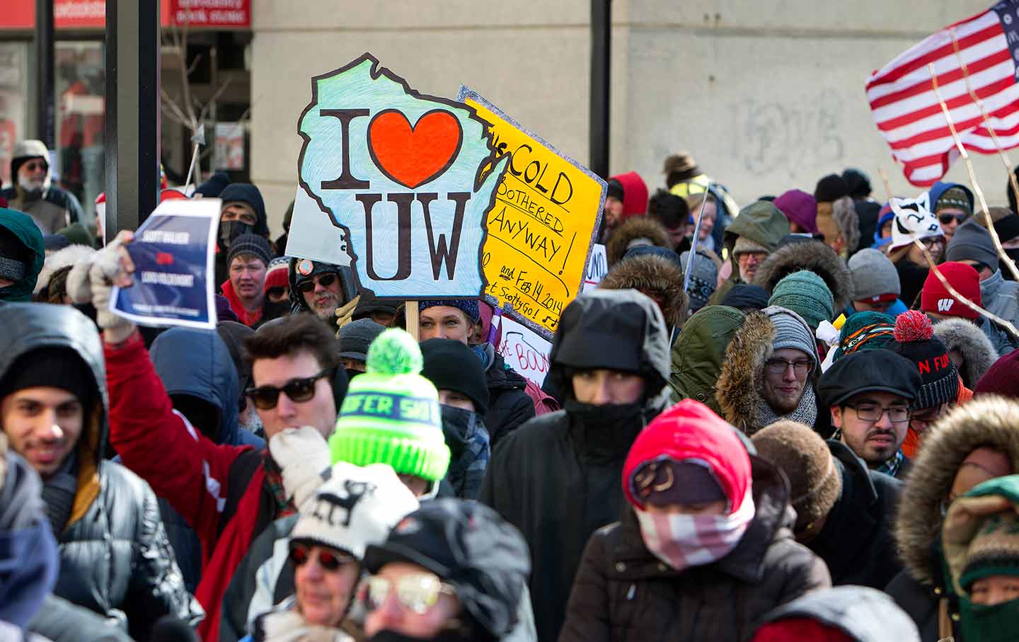 University of WIsconsin budget cut protest