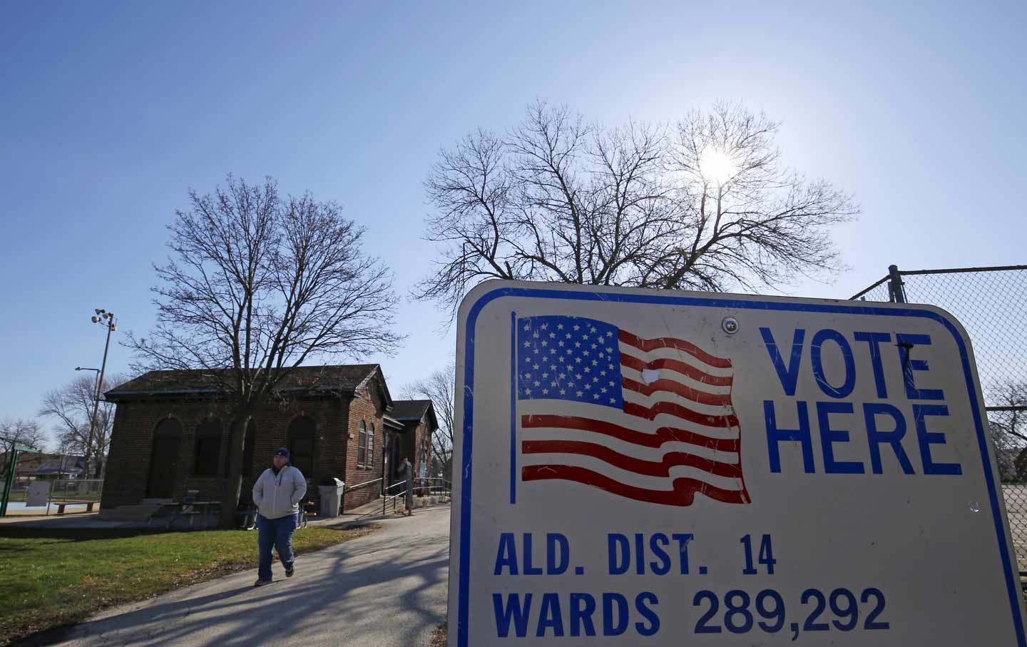 Wisconsin voting sign