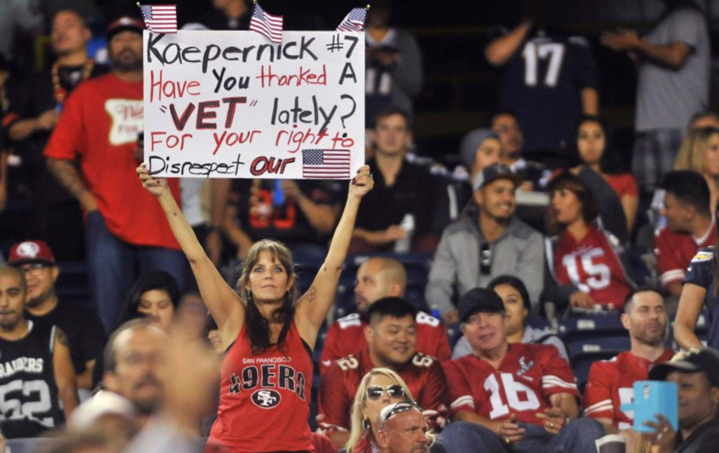 Colin Kaepernick Protest Sign