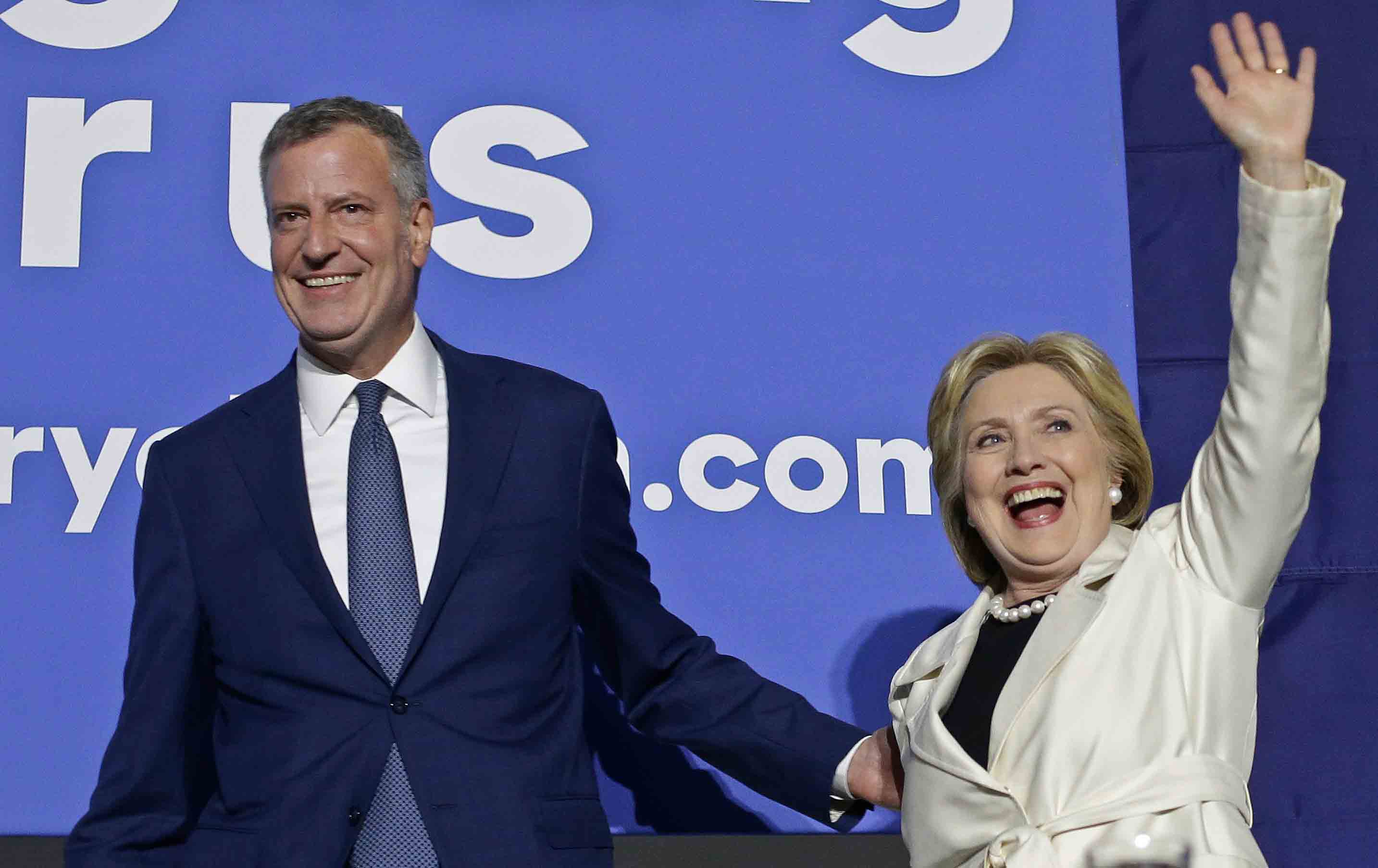 HRC and Bill de Blasio