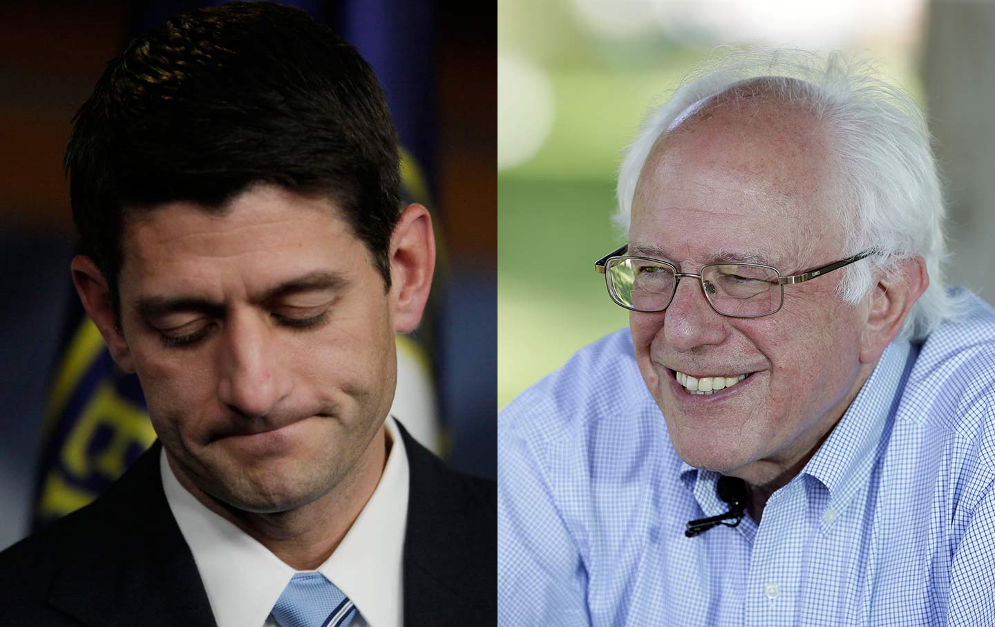 Paul Ryan and Bernie Sanders