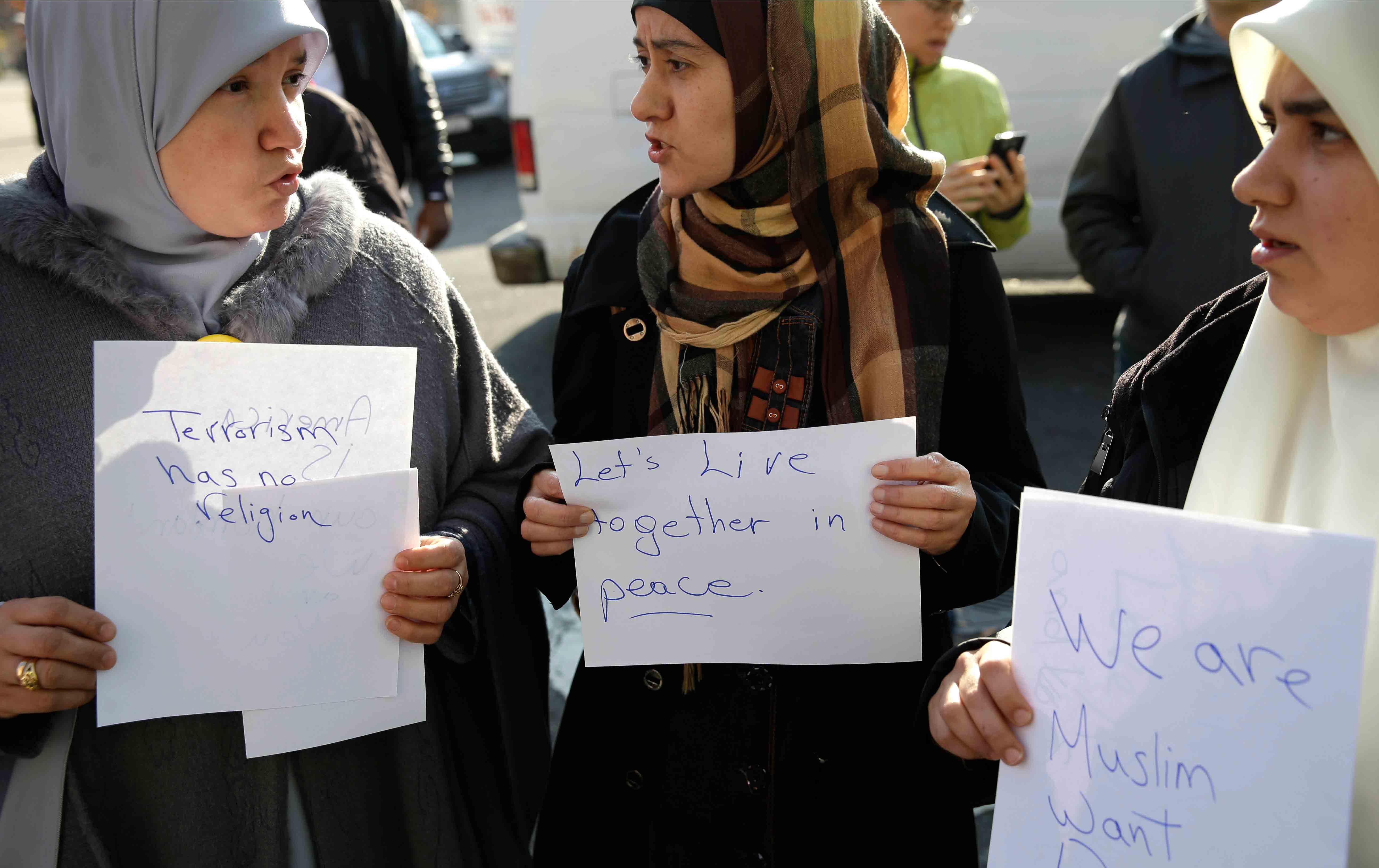 Muslim hate crime protest, Queens