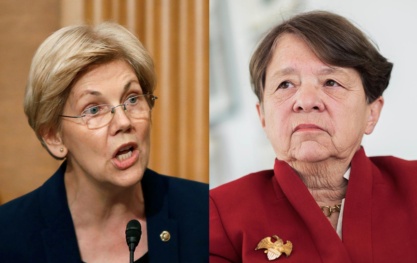 Elizabeth Warren and Mary Jo White