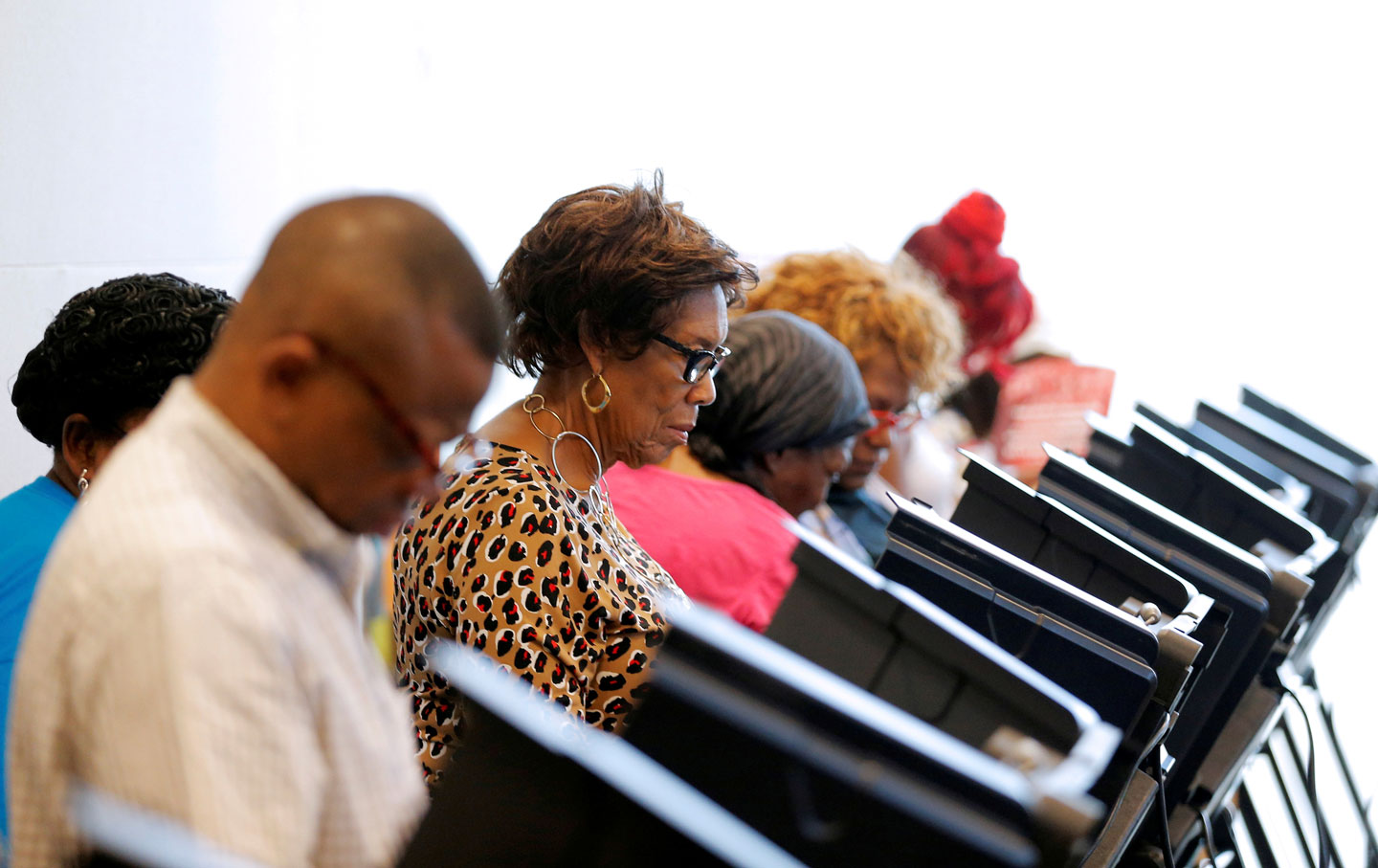 Voters cast their ballots