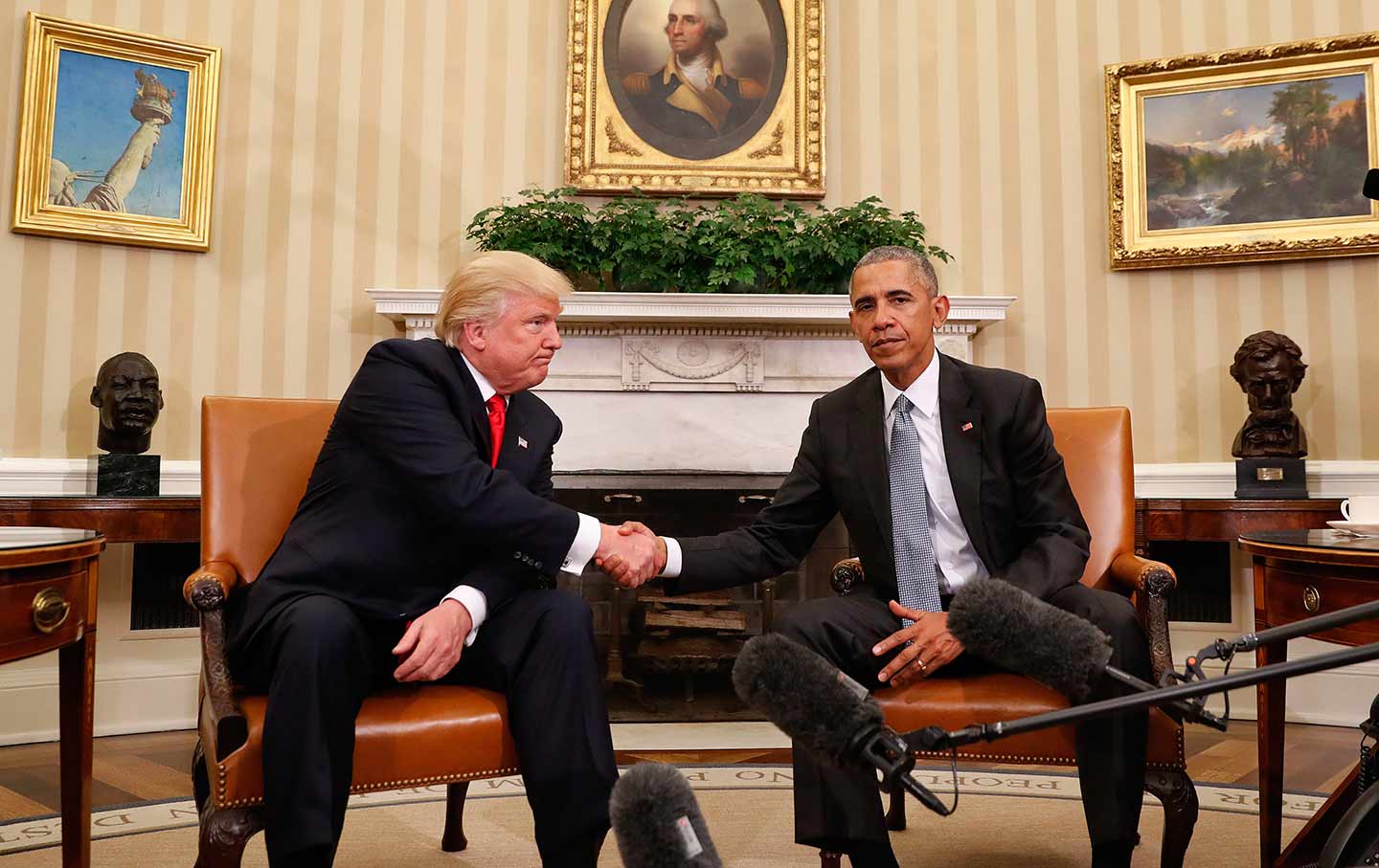 Trump and Obama meet