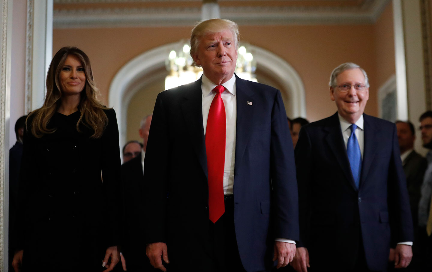 Donald Trump, Melania Trump, Mitch McConnell