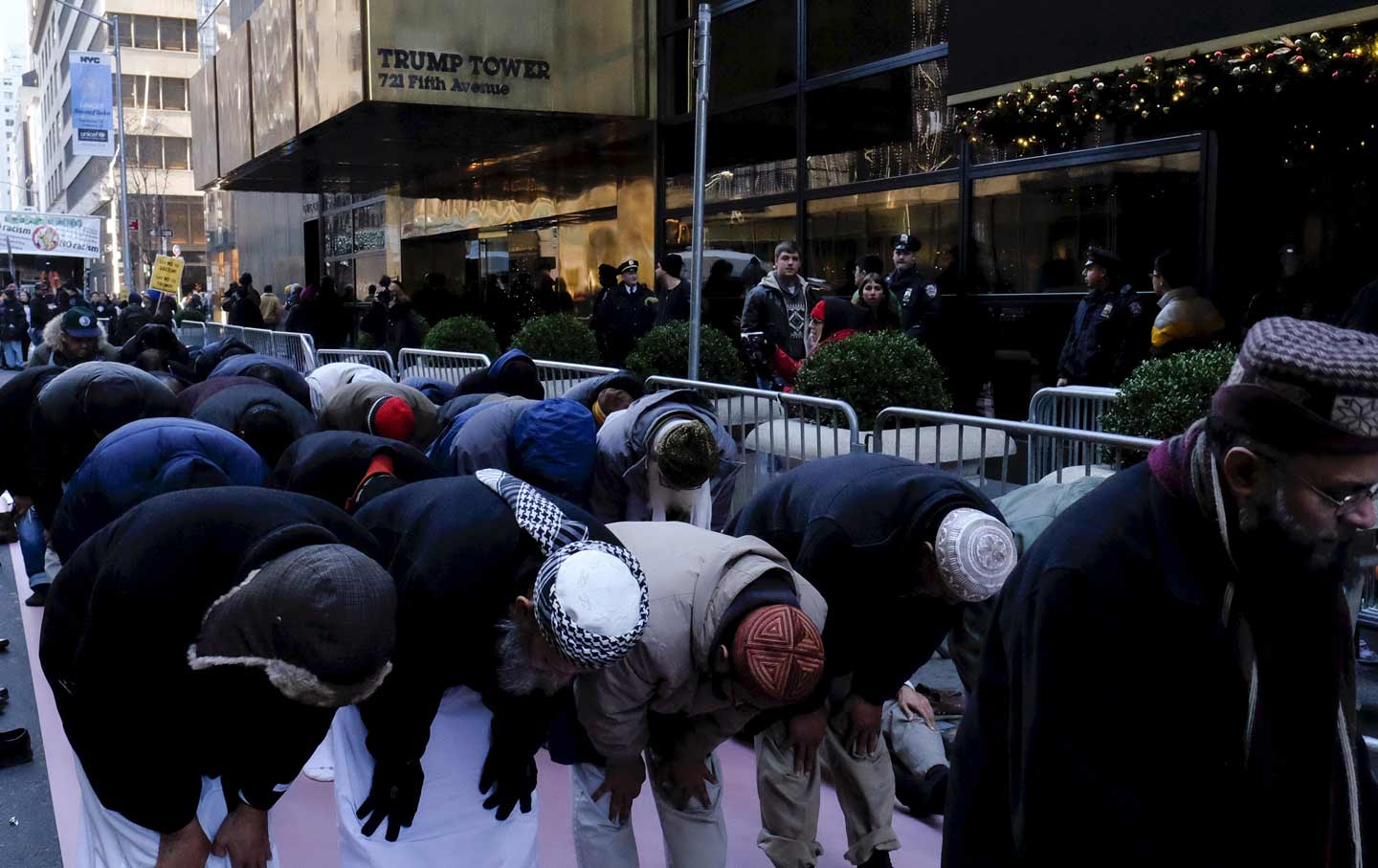 Muslim Prayer Trump Protest