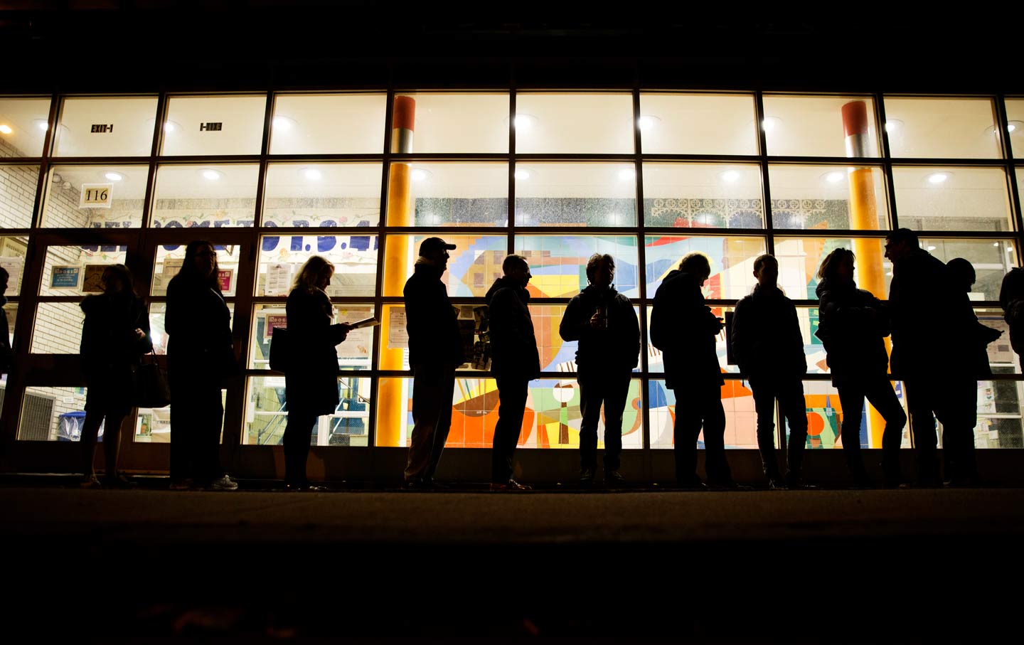 New York voters waiting