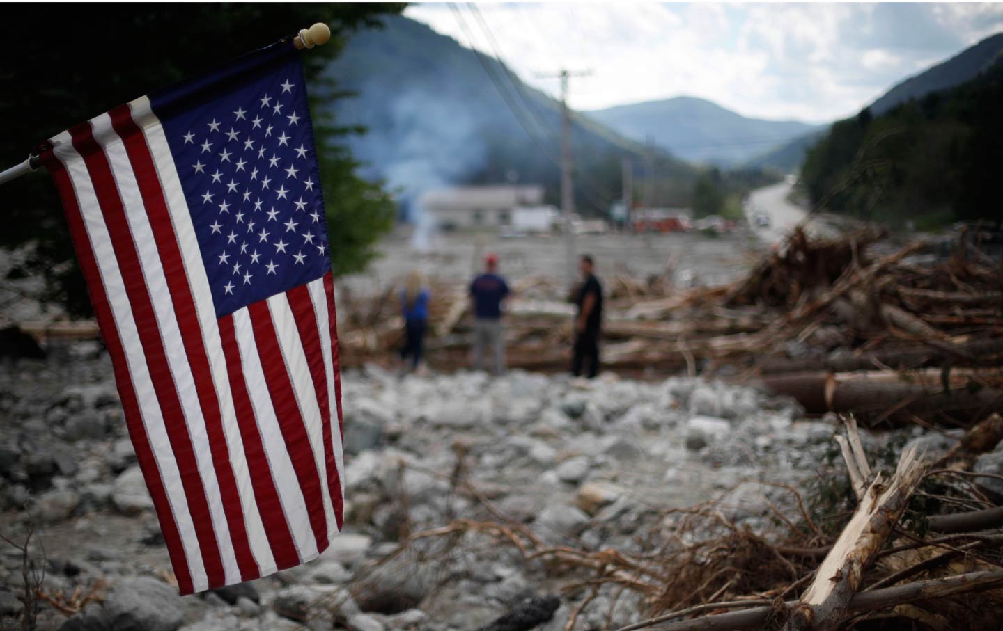 US Flag Post-Hurricane Irene