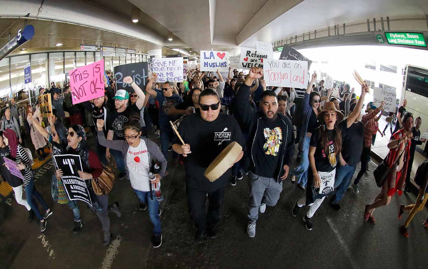 LAX Trump protesters
