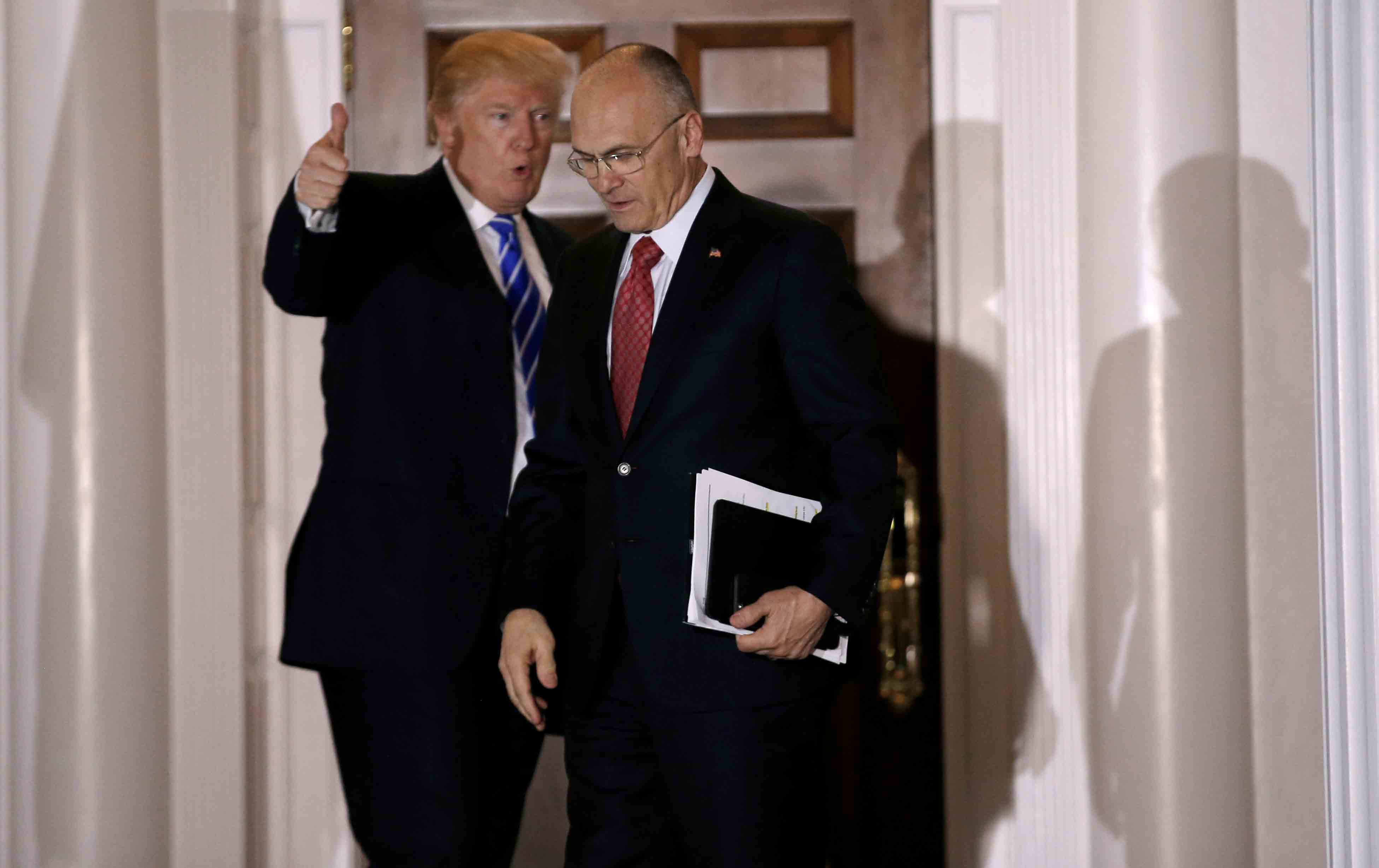 Donald Trump and Andrew Puzder